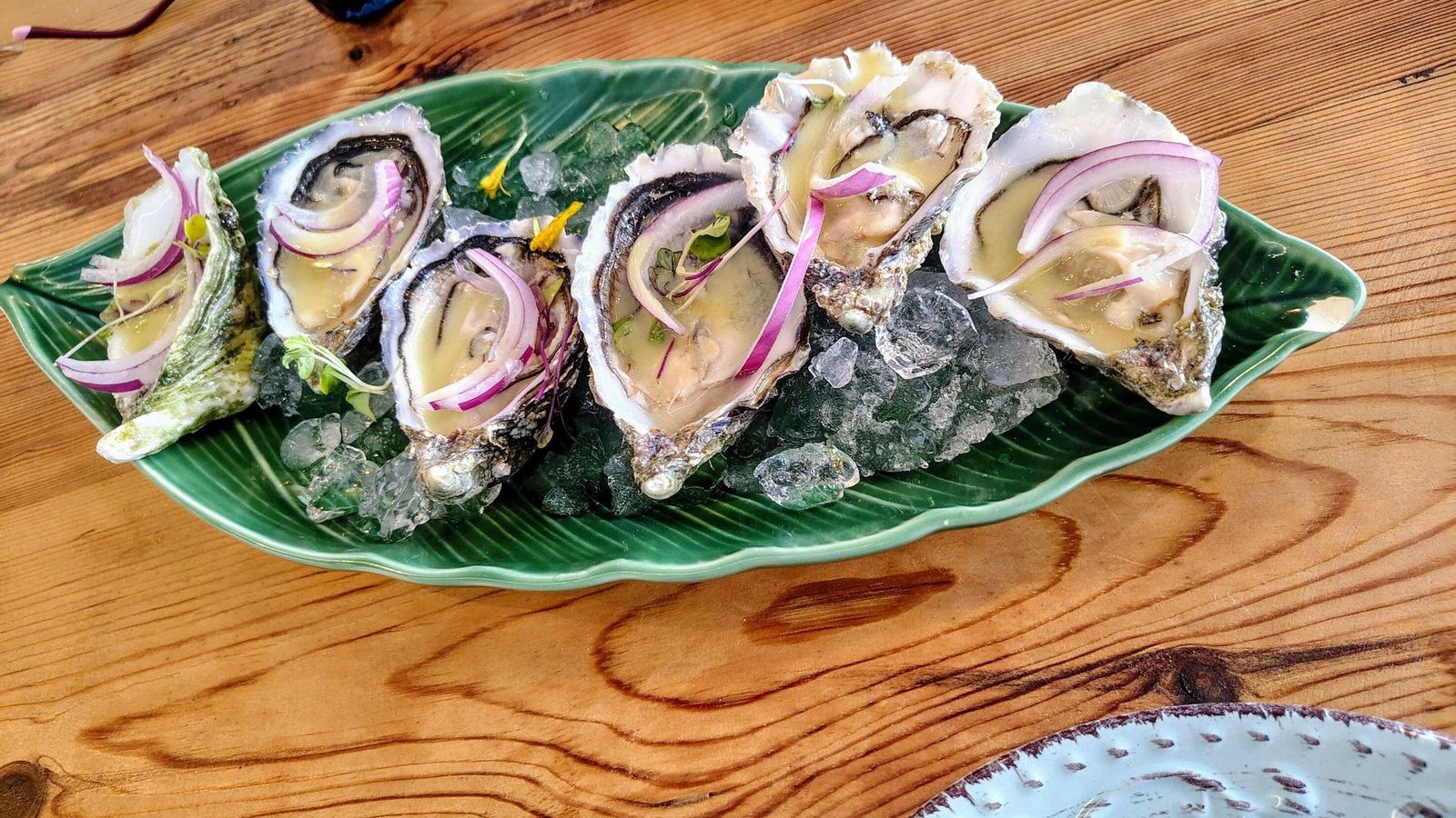 Plato de ostras.