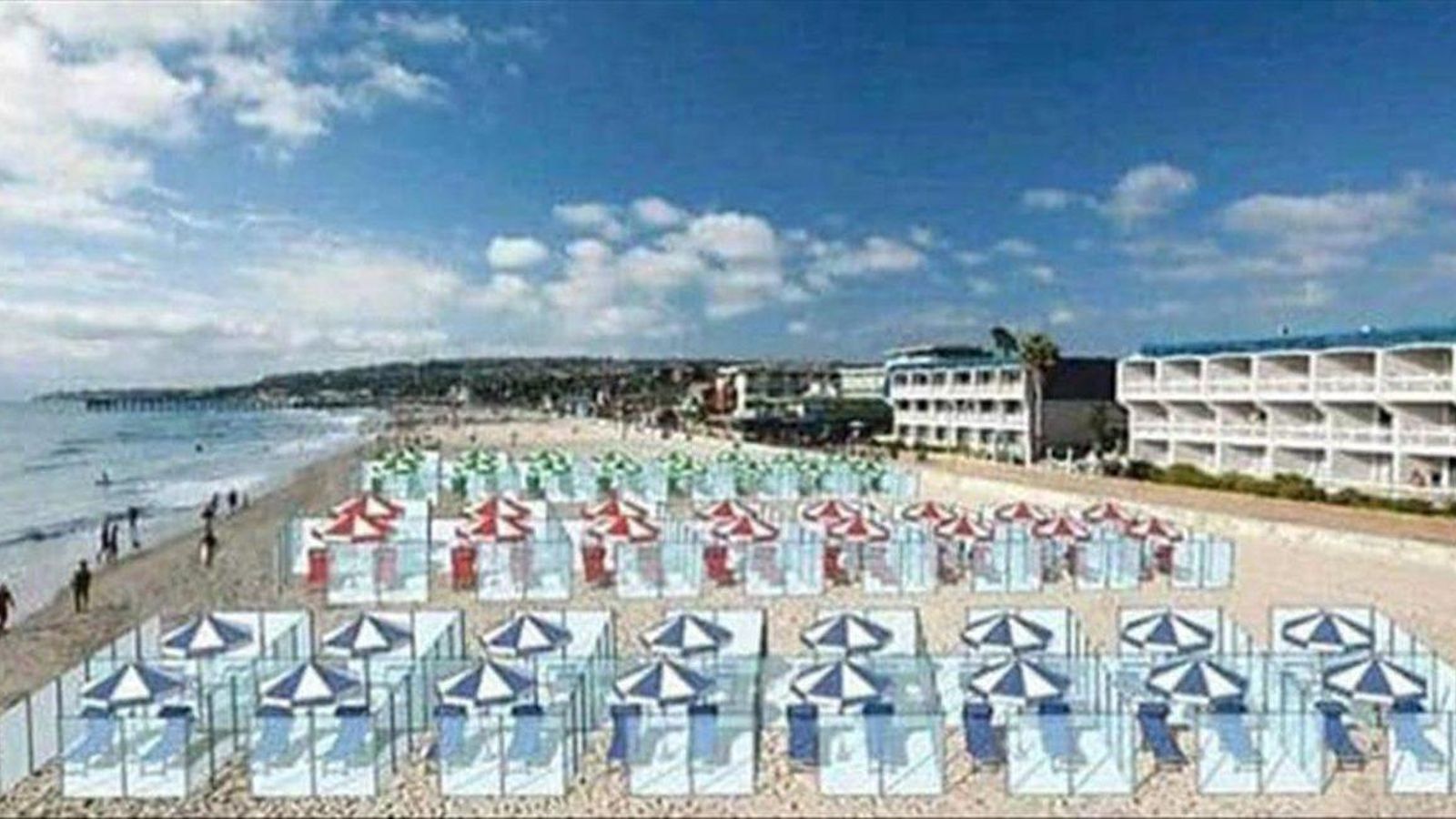 Recreación de cómo podrían quedar las playas