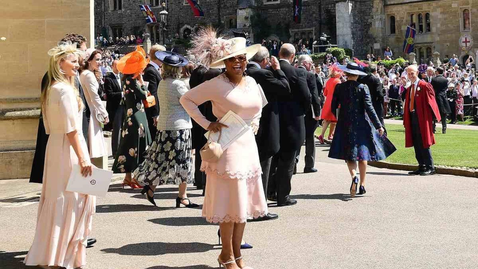 Oprah Winfrey, en la boda de los duques de Sussex, a los que entrevistará en su programa.