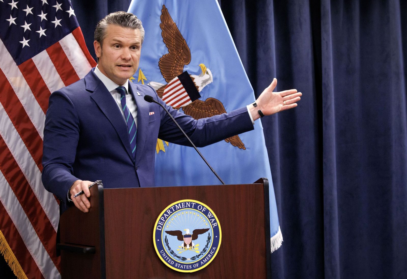 El secretario de Guerra de Estados Unidos, Pete Hegseth.