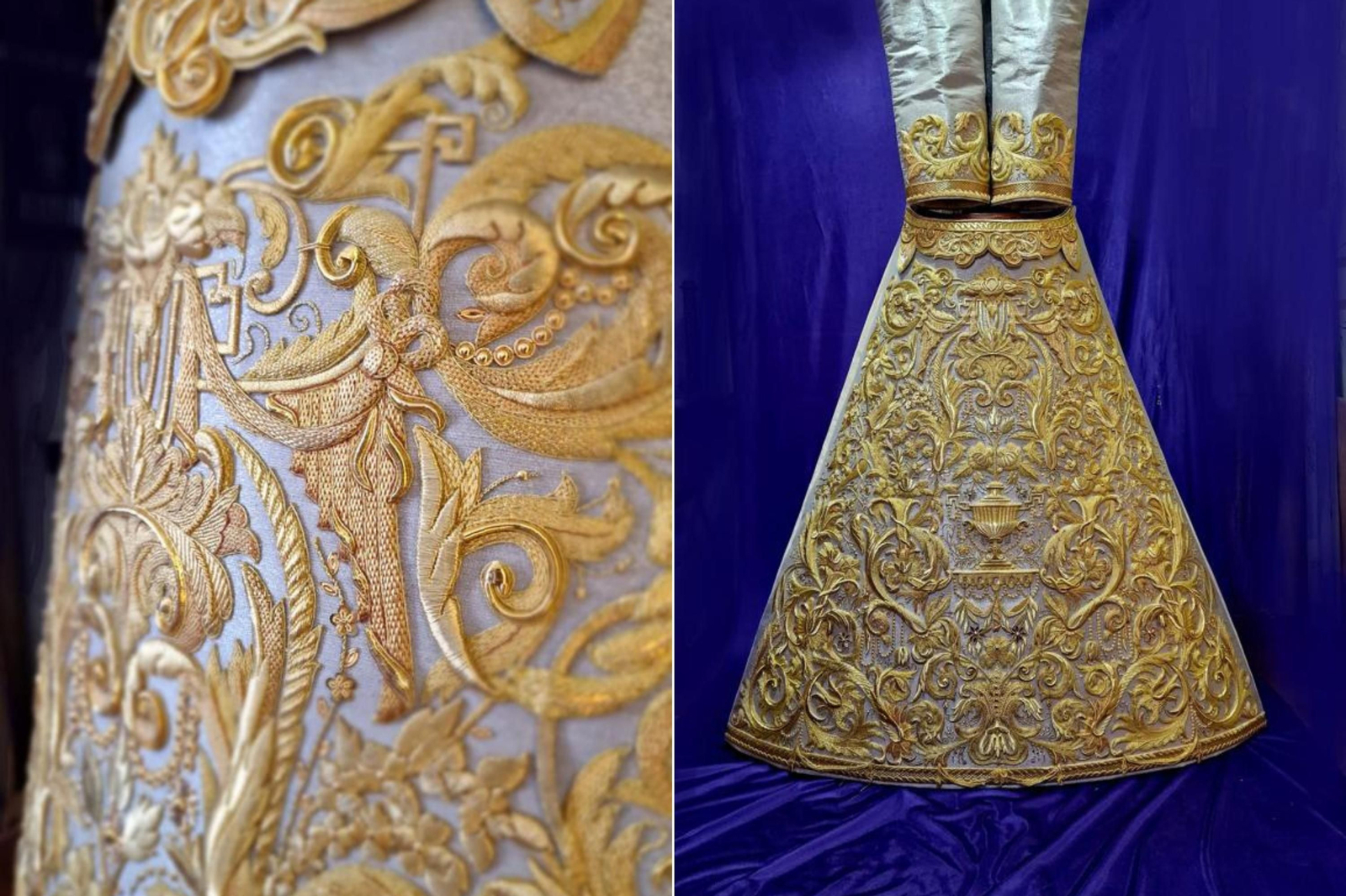 La nueva saya de la Virgen de la Amargura