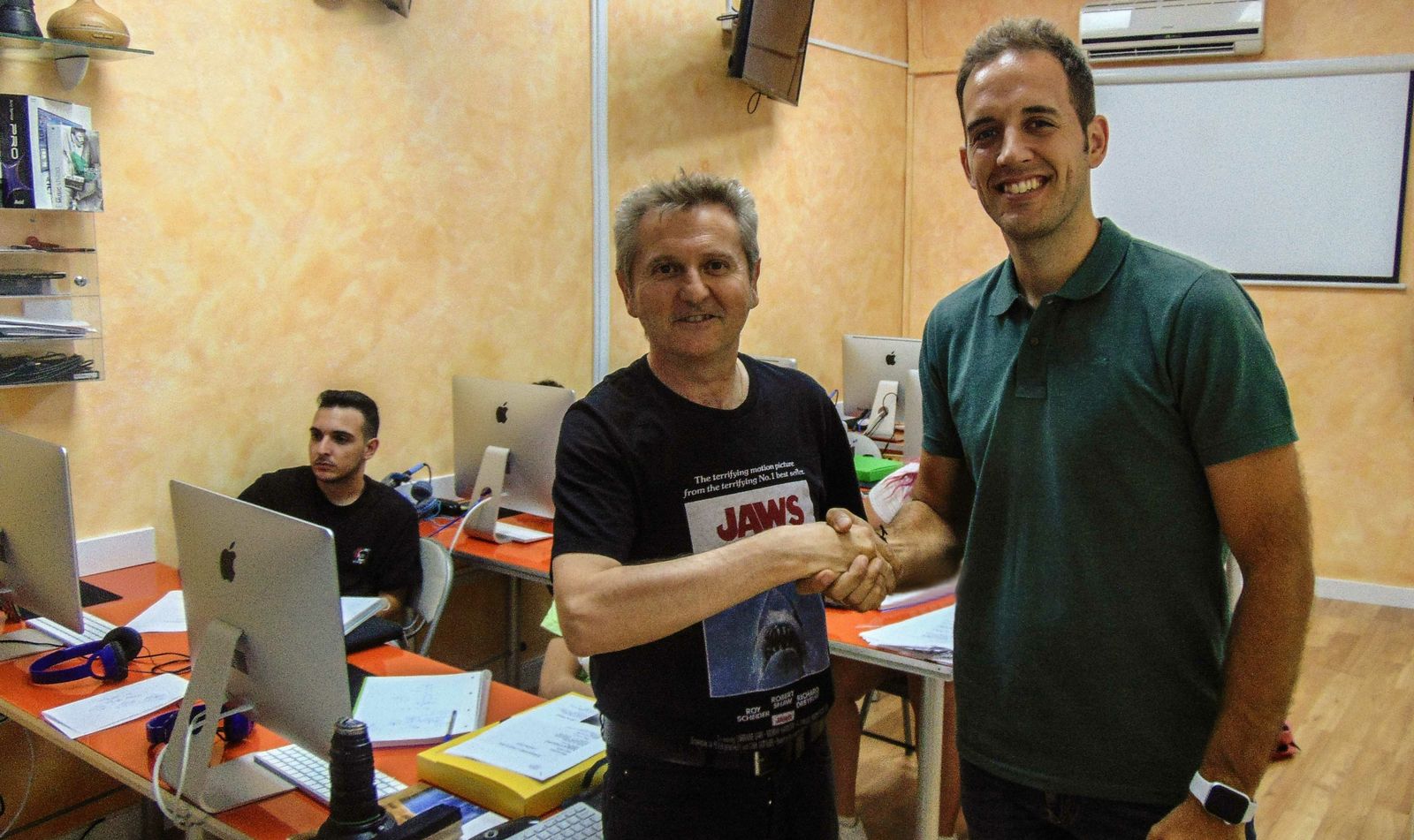 Luis Serrano, director de la EISO con Antonio Mateos, gerente de Rossellimac.