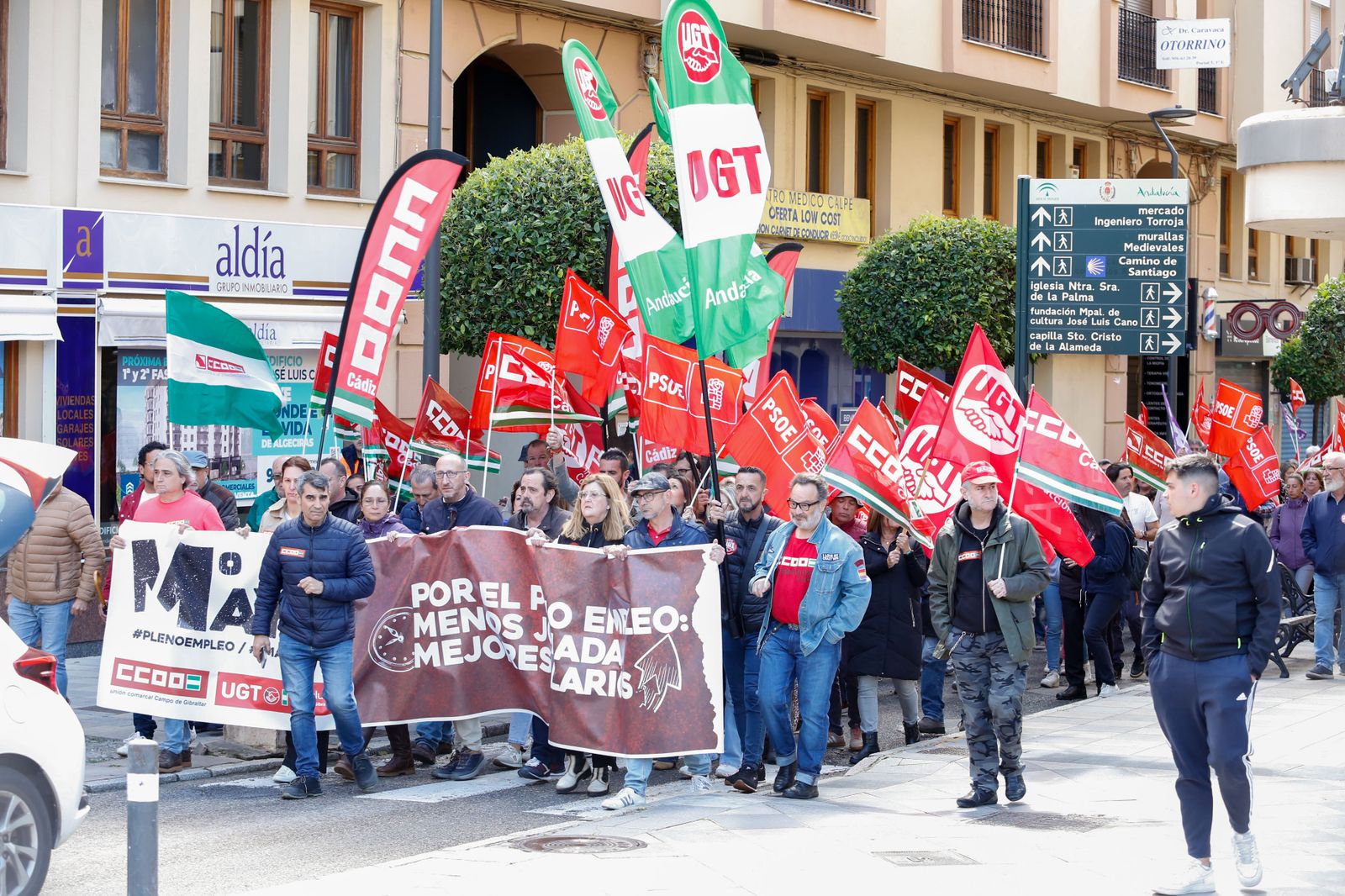 Fotos de la manifestación del Primero de Mayo en Algeciras