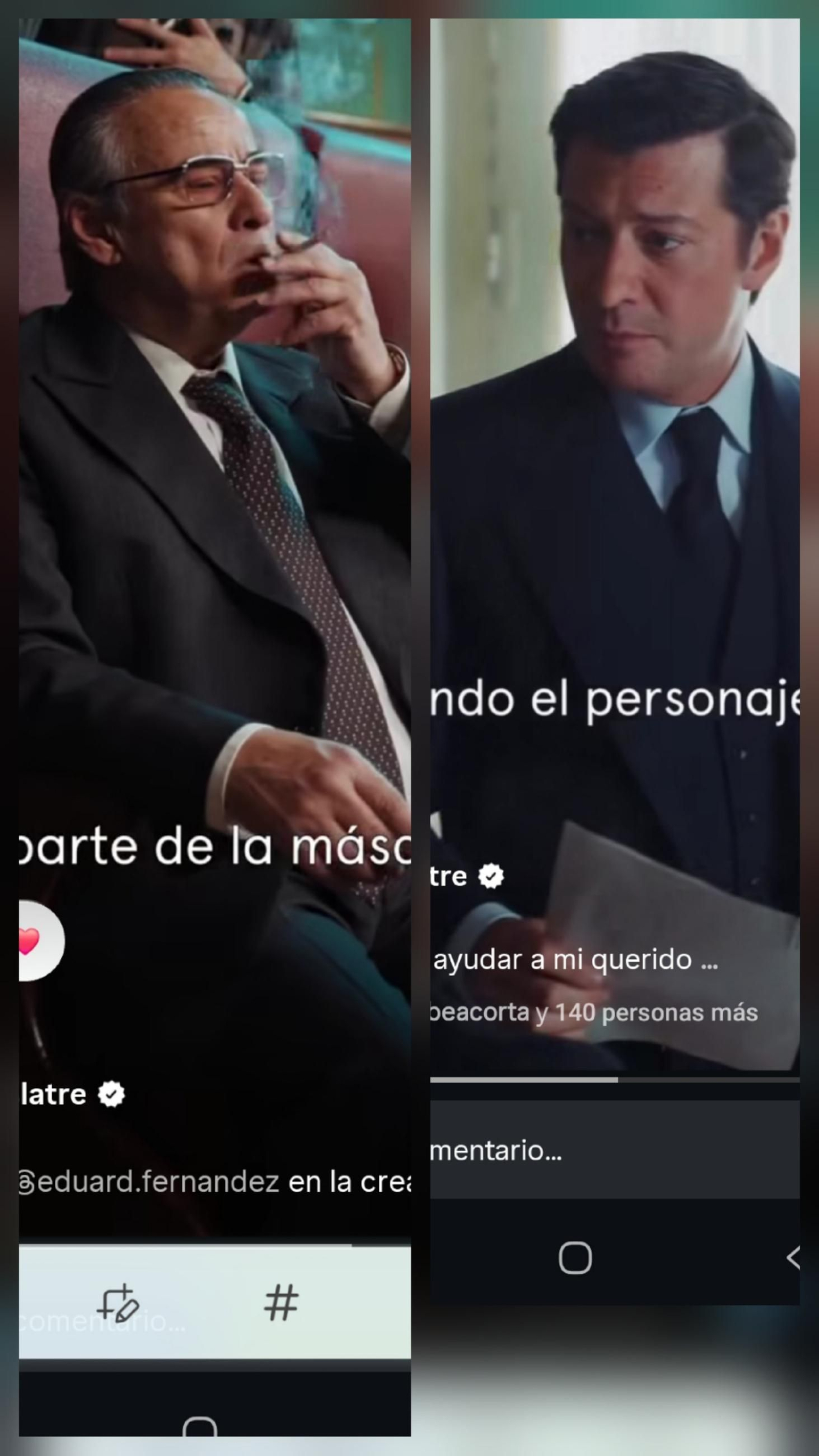 Eduard Fernández como Santiago Carrillo y Álvaro Morte como Adolfo Suárez en 'Anatomía de un instante'