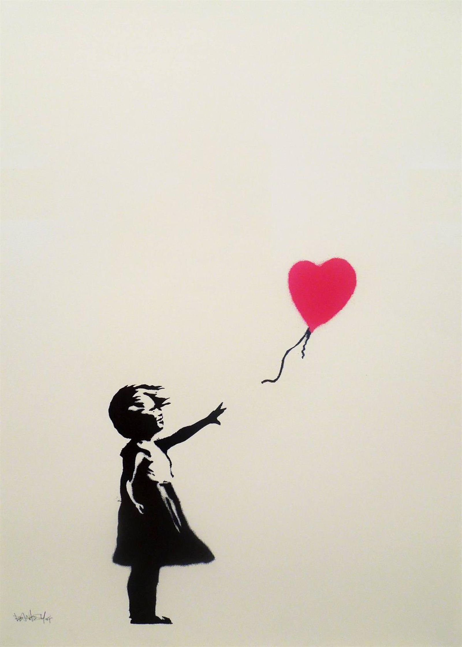 'Balloon Girl', una de las obras más populares de Banksy.