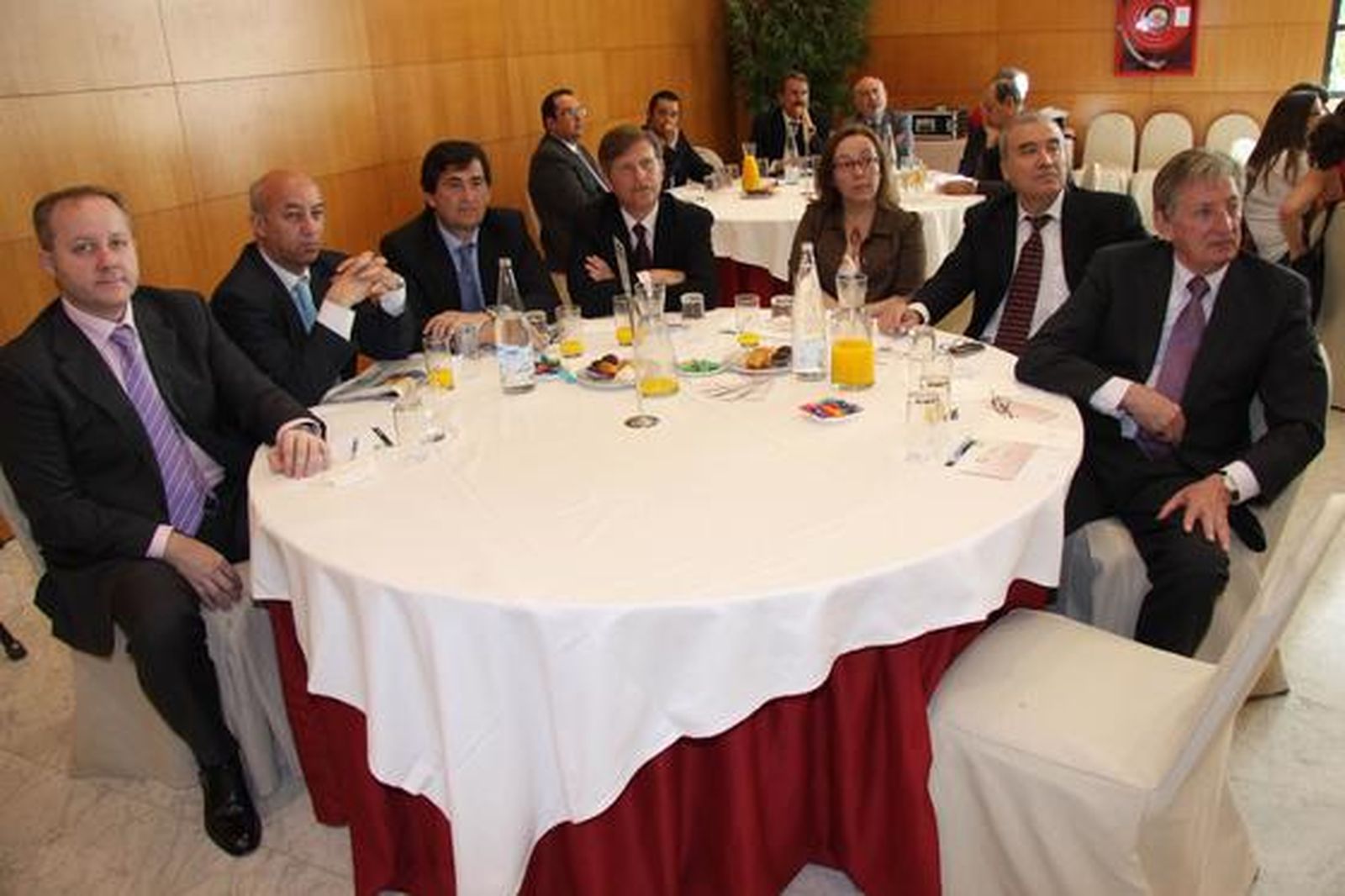 Sentados en la mesa Andrés Castillo,Joaquín Carlos Barroso,Antonio Checa,Enrique Carrillo,Patricia Benavides,Antonio Puerta,Fulgencio Alcaraz, durante el Foro Joly Andalucía celebrado en Málaga con el ministro de Educación.

Foto: migue fernandez