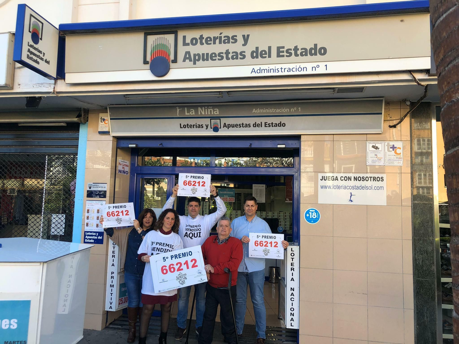 Las fotos de los premios de la Lotería de Navidad en Málaga