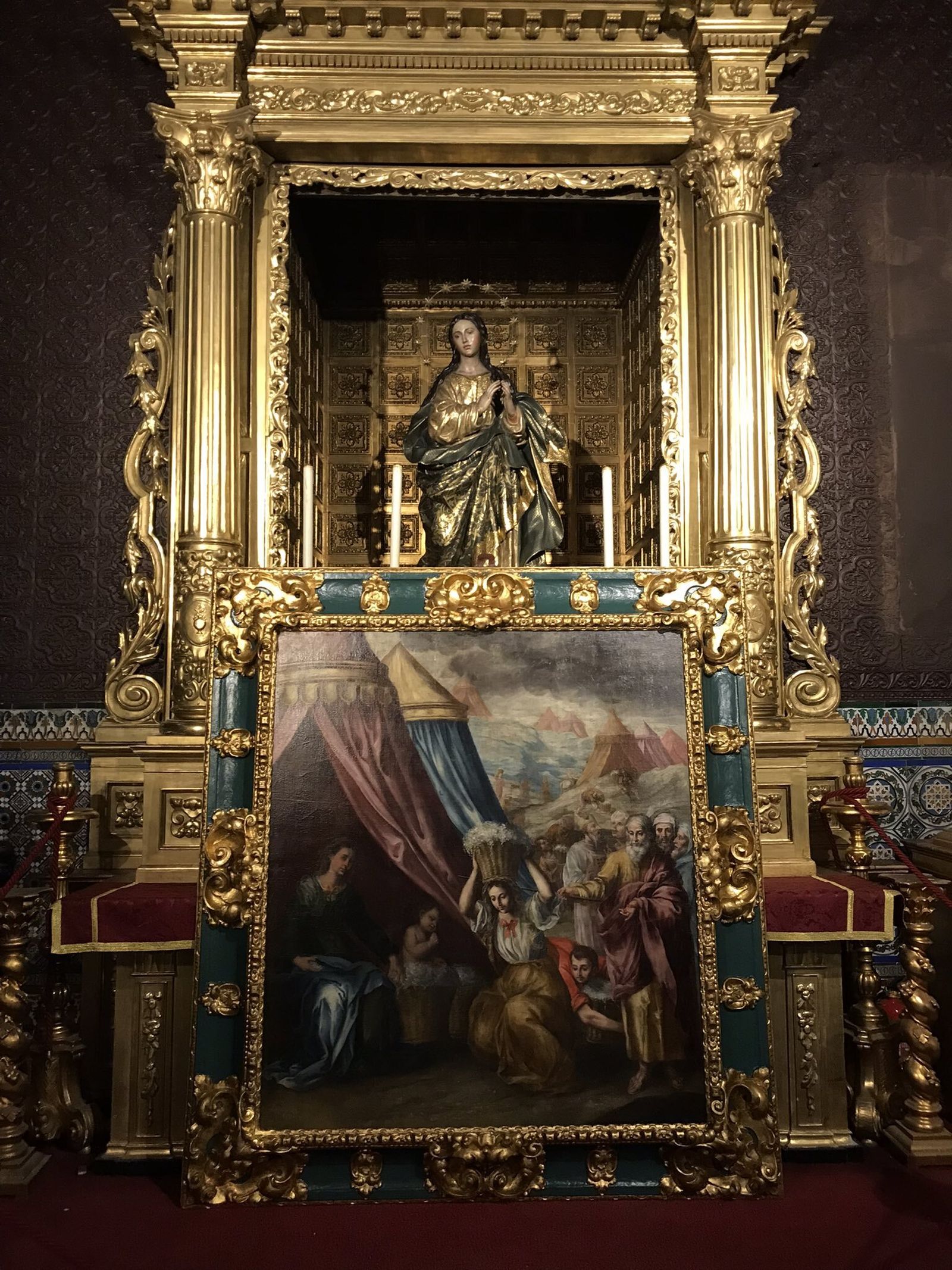 El lienzo en la Capilla Sacramental