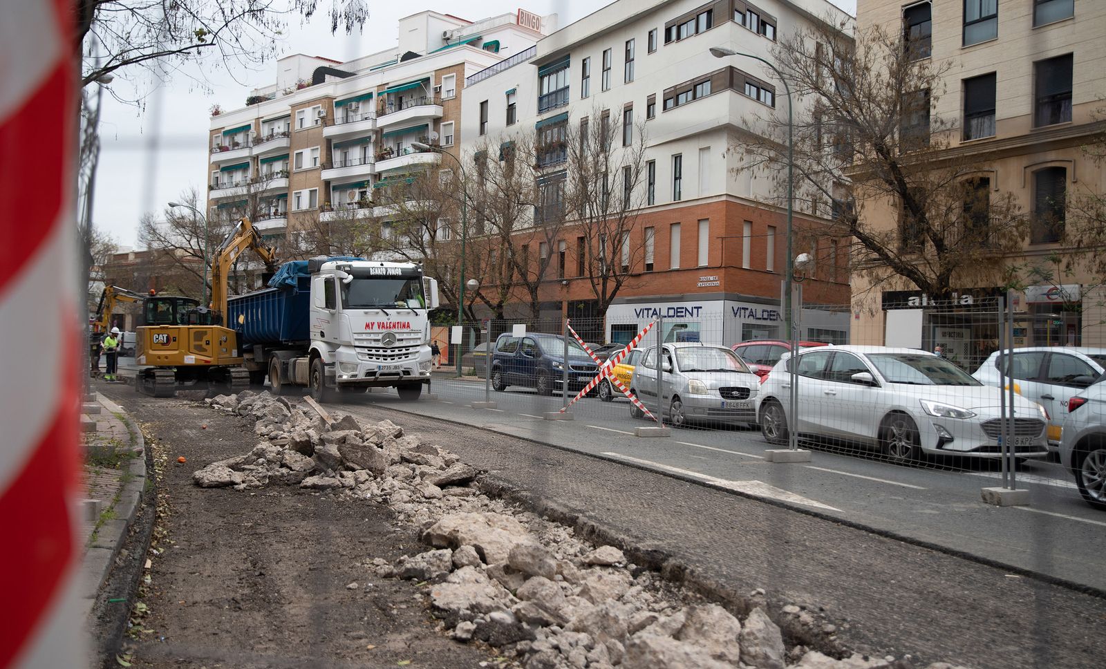Tráfico y obras en la Ronda de Capuchinos
