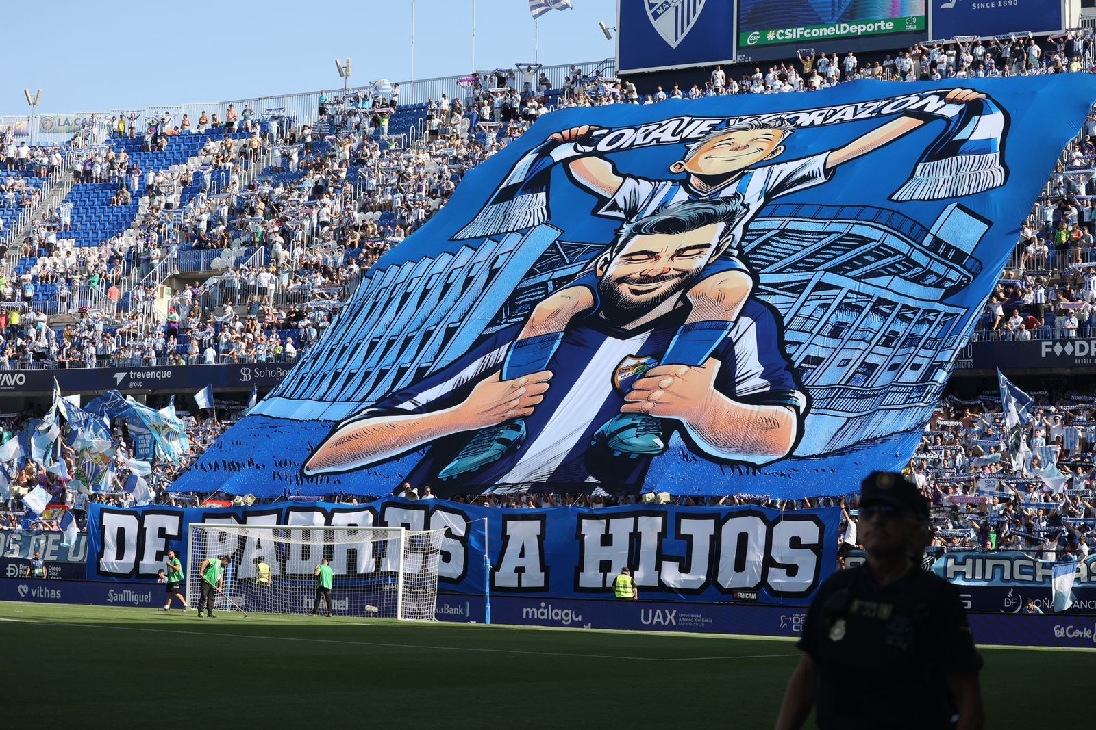 Tifo antes de empezar.