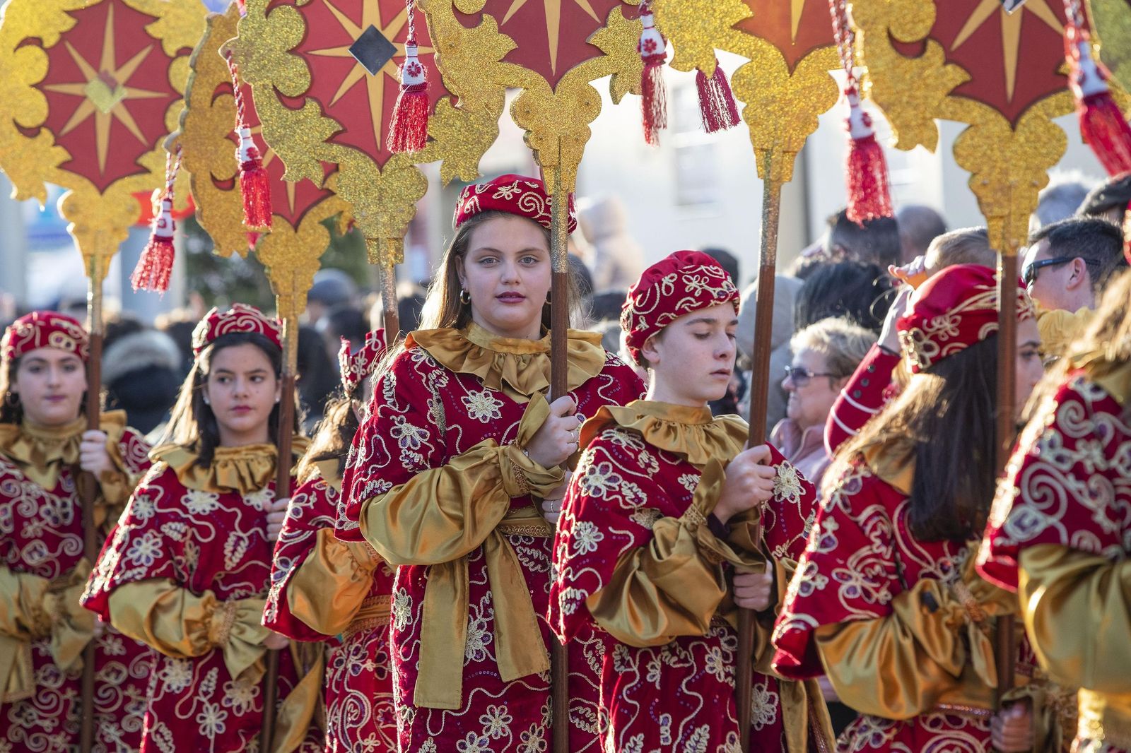 Pajes reales en la Cabalgata de 2020 en San Fernando