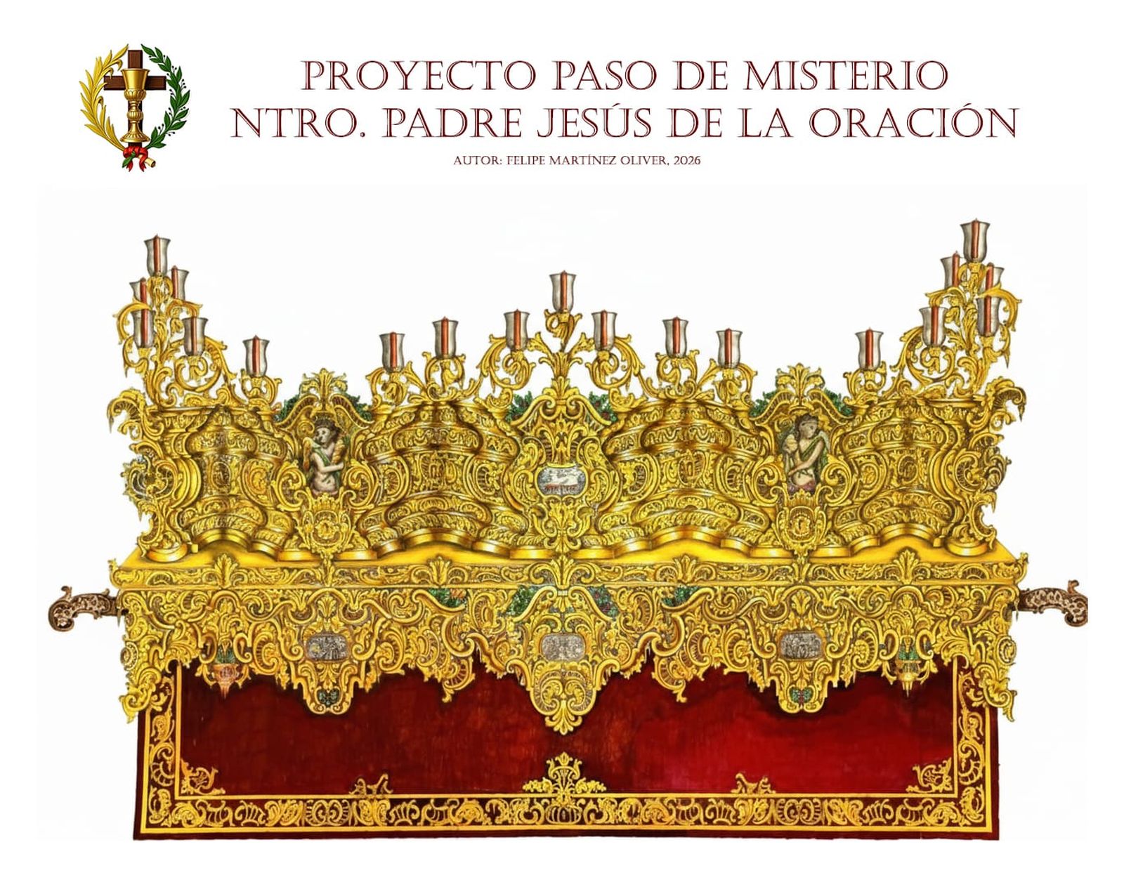 Boceto del nuevo paso de misterio de la cofradía del Huerto.