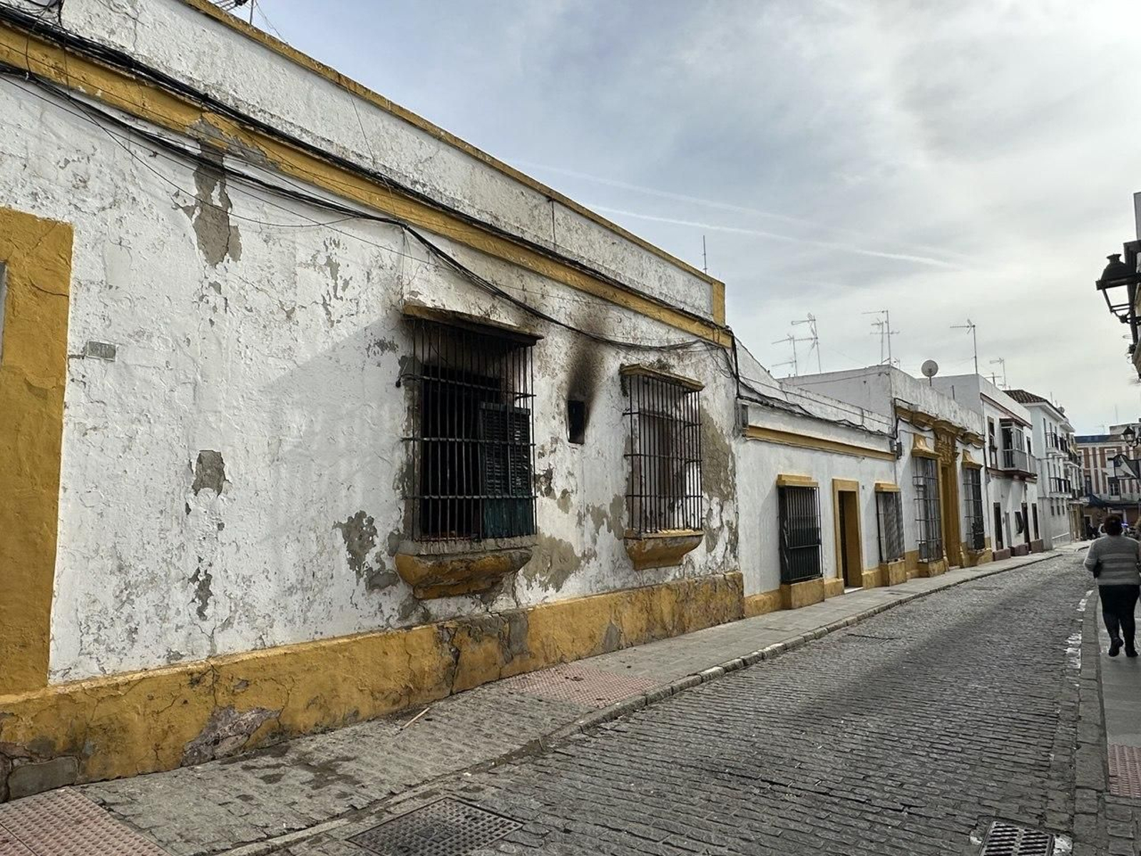 Vivienda afectada en el incendio