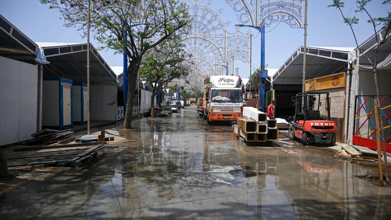 Montaje de la Feria de Algeciras de 2022.