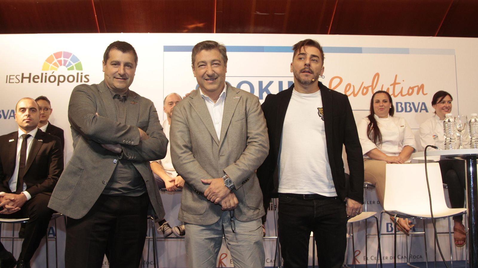 Josep, Joan y Jordi Roca, en la entrega de premios