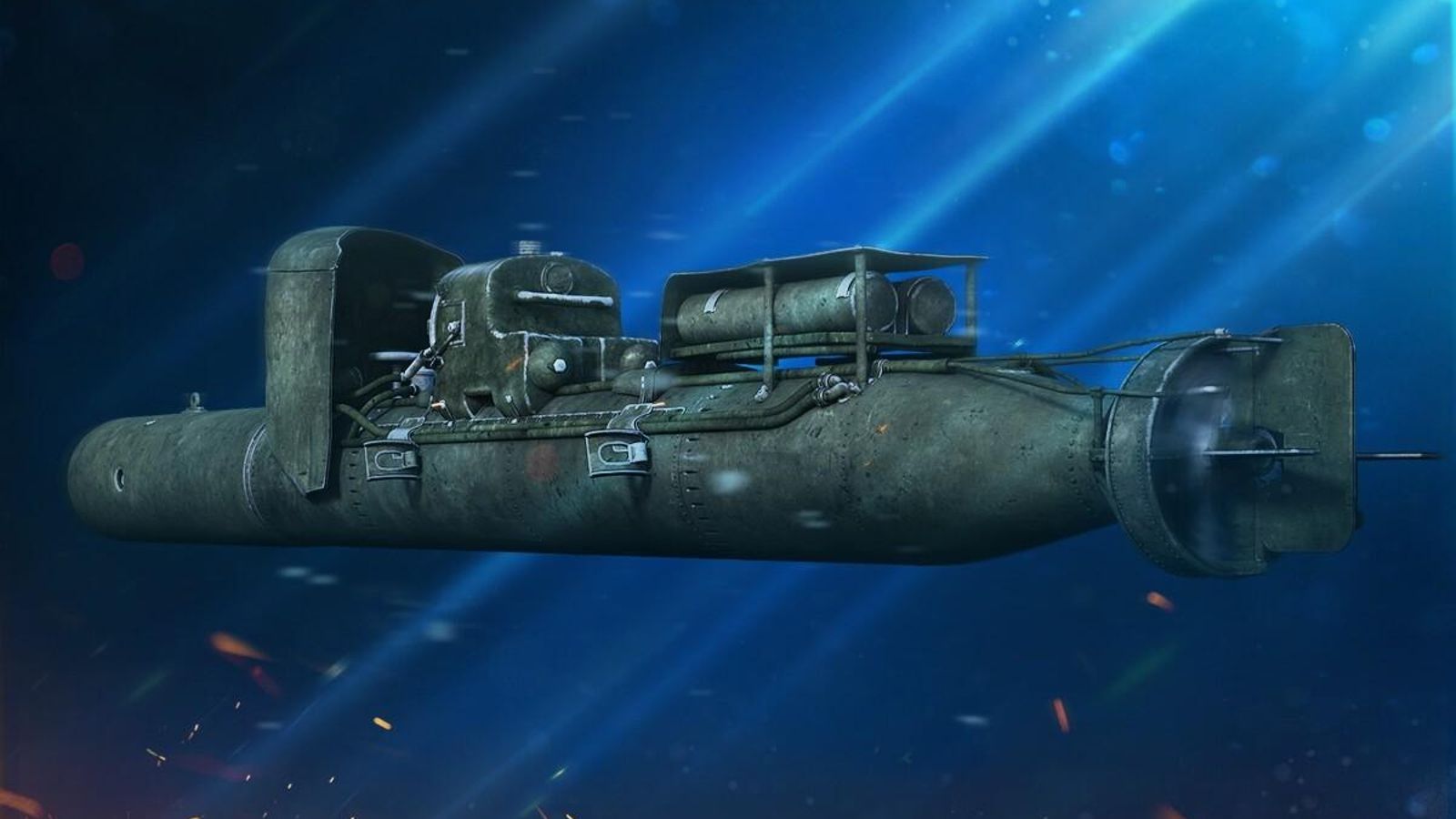 El torpedo de marcha lenta inventado por Tesei conocido como maiale.