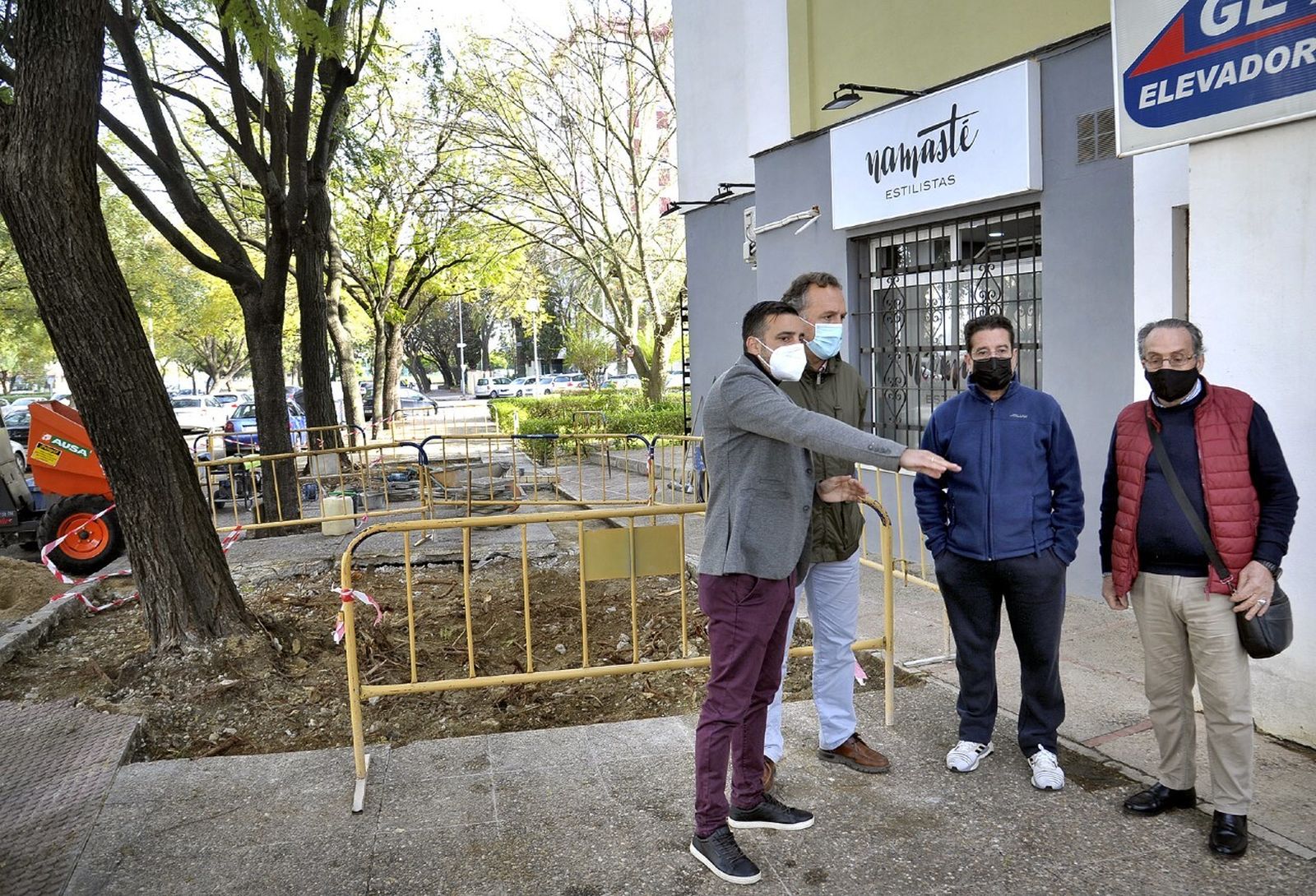 Imagen del comienza de las obras en la calle Alborán