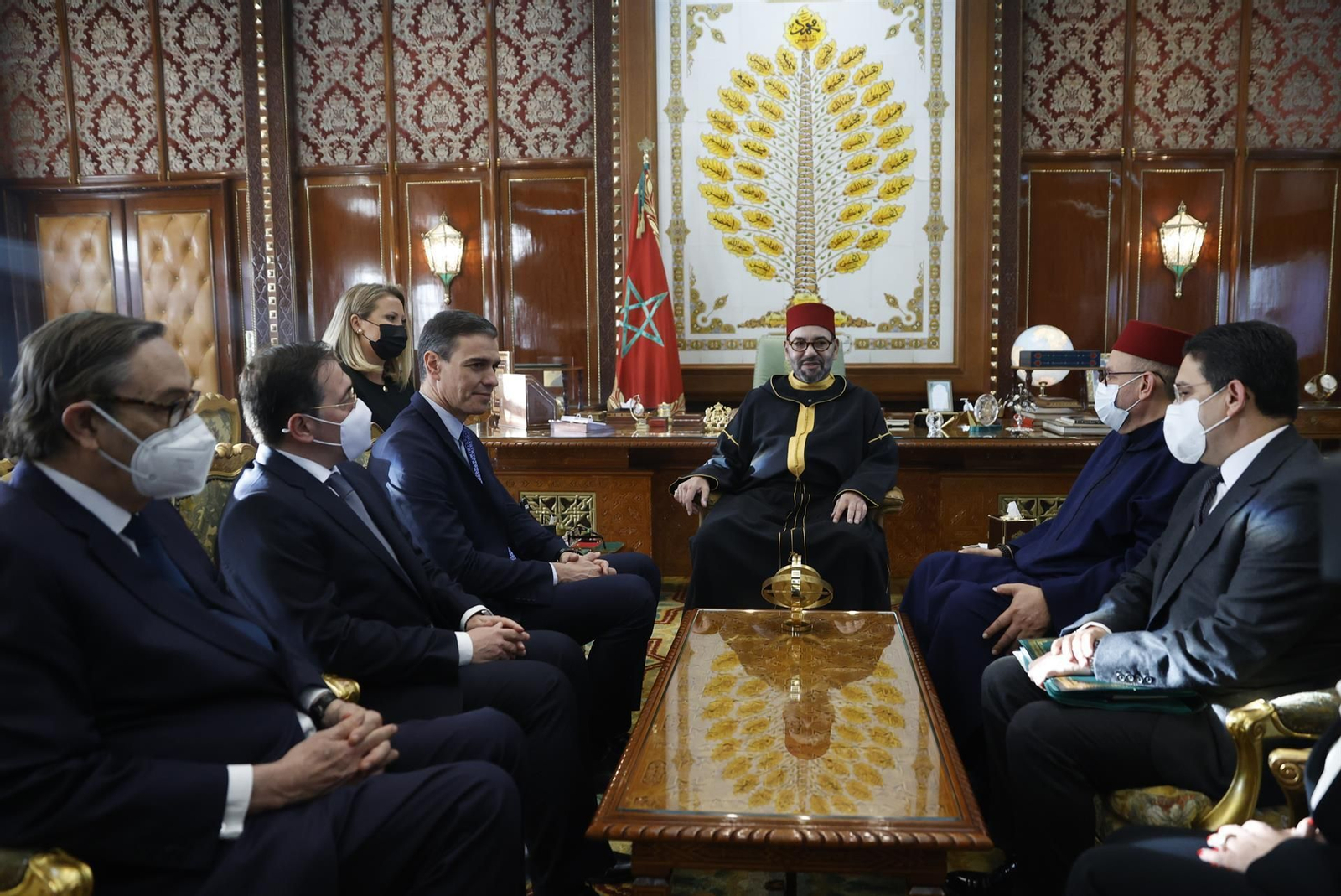 Pedro Sánchez reunido con el rey Mohamed VI Pedro Sánchez reunido con el rey Mohamed VI