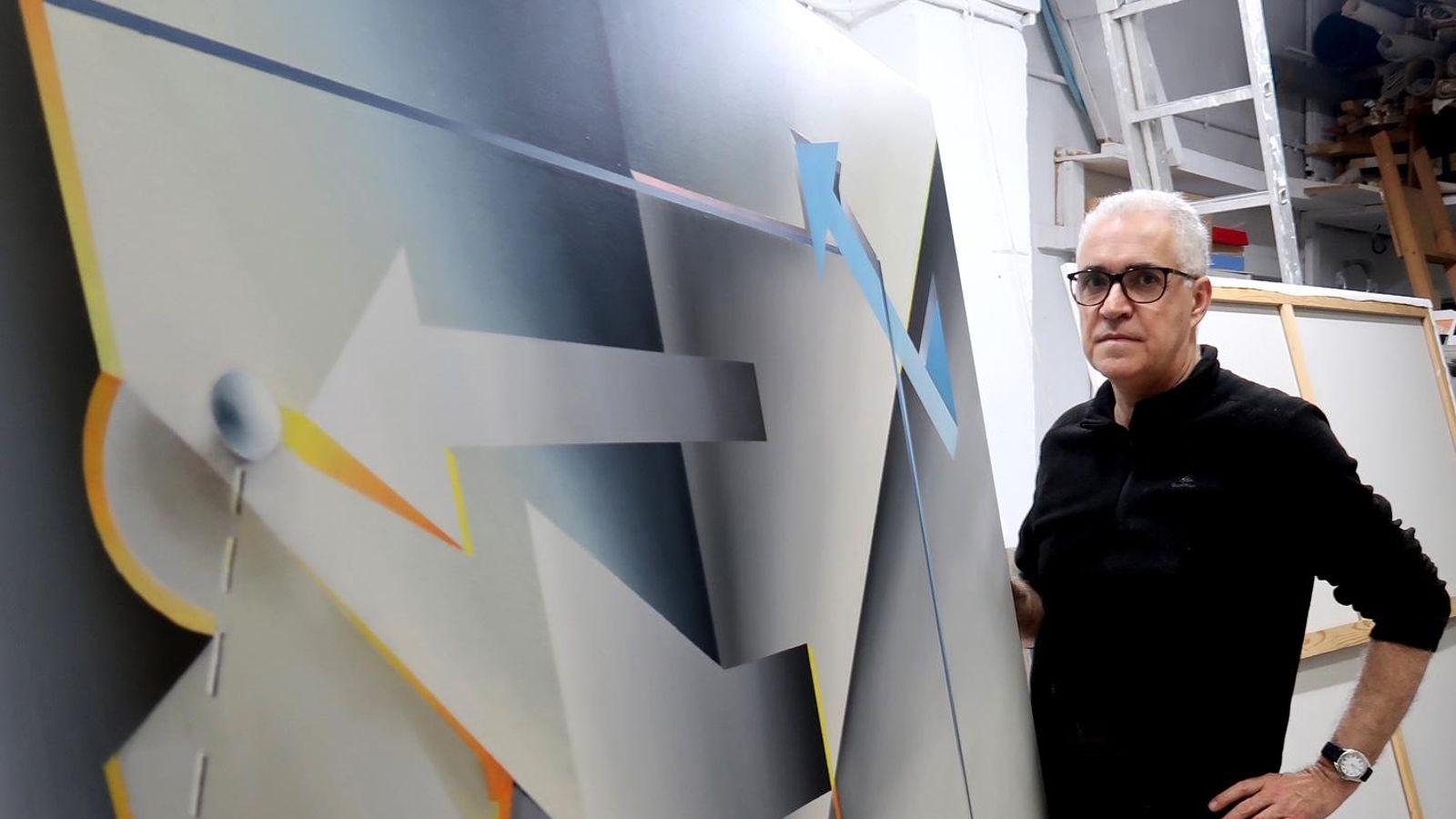 Antonio Rojas, en su estudio.