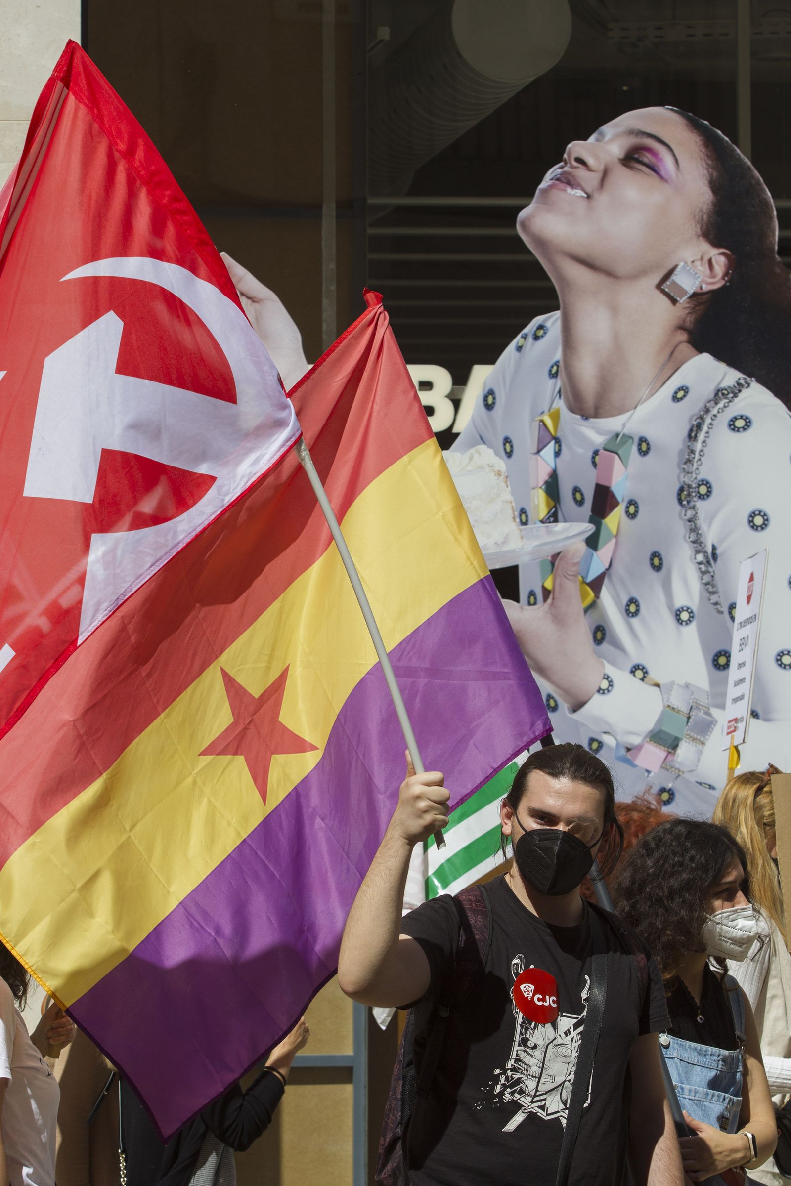 Primero de Mayo en Málaga marcado por la pandemia, en fotos