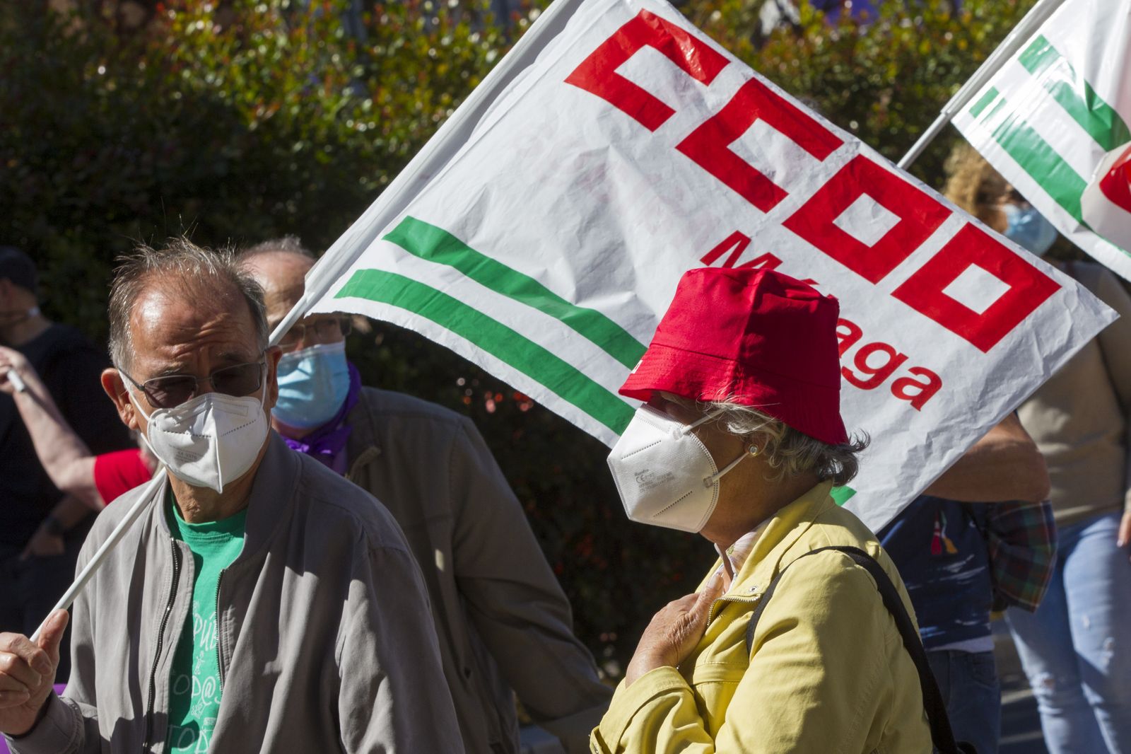 Primero de Mayo en Málaga marcado por la pandemia, en fotos