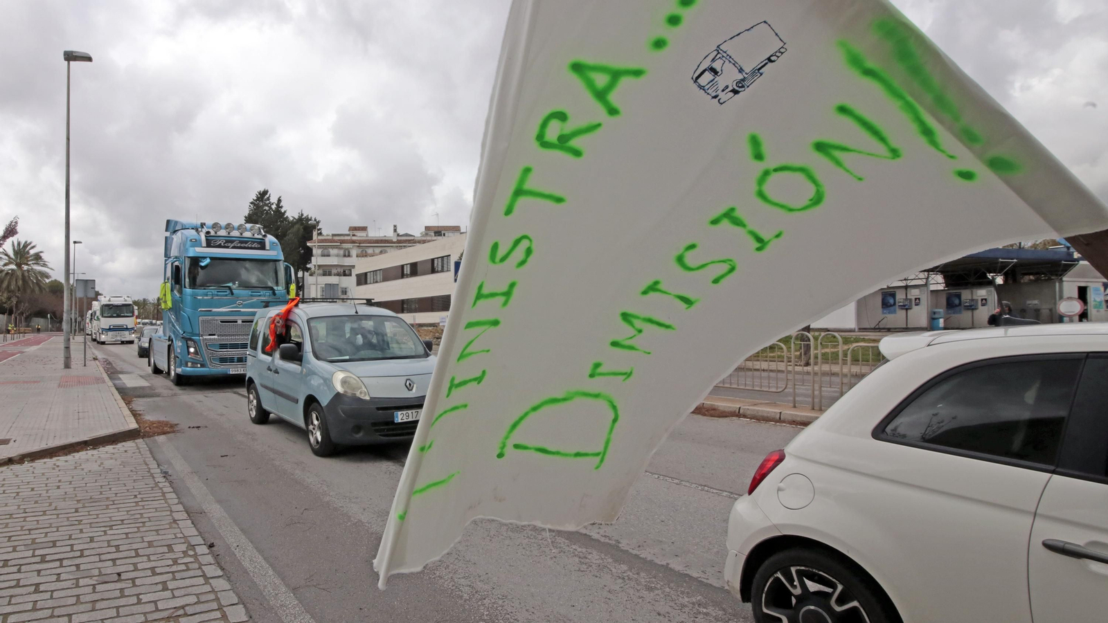 Caravana de transportistas por Jerez