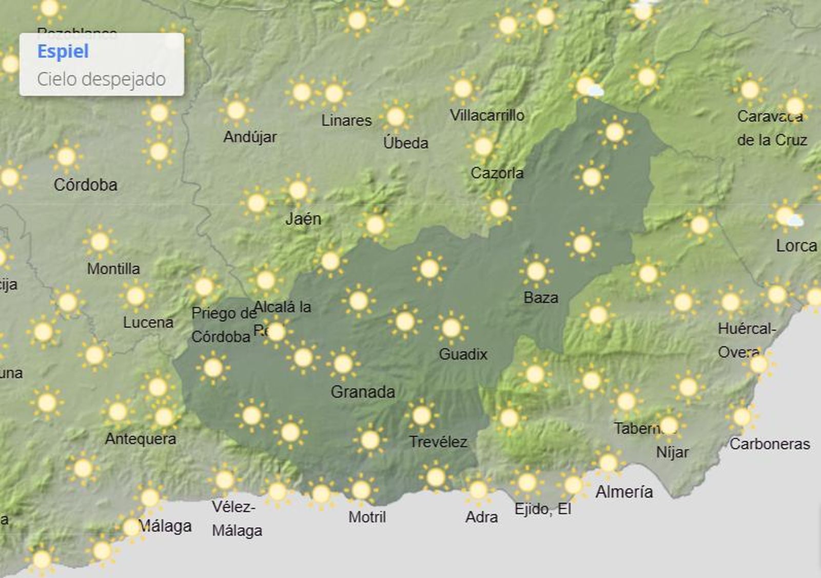 Tiempo en Granada | Las temperaturas vuelven a rozar los 30 grados durante este miércoles