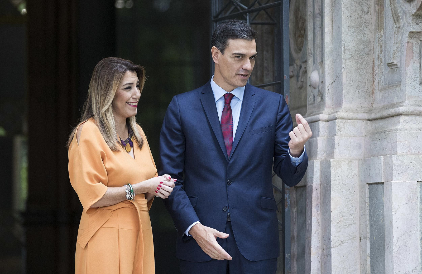 La reunión de Susana Díaz y Pedro Sánchez, en imágenes