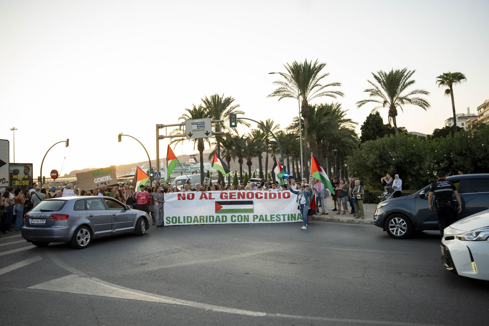 Manifestación convocada por la Plataforma Almería por Palestina