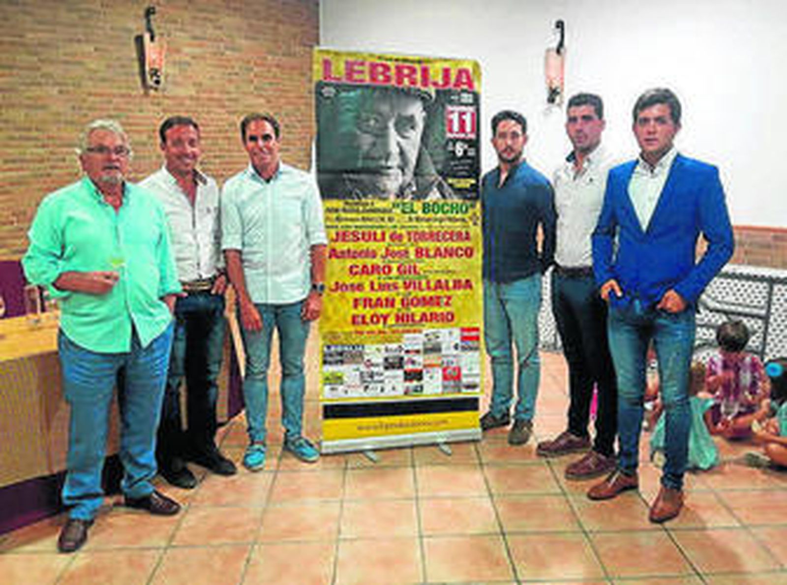 Juan Reyes, Jesuli de Torrecera, Blanco, Fran Gómez, Villalba y Eloy Hilario.