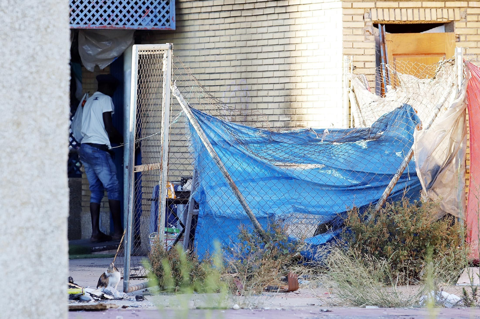 Imágenes de la antigua estación de tren de Huelva tras el incendio