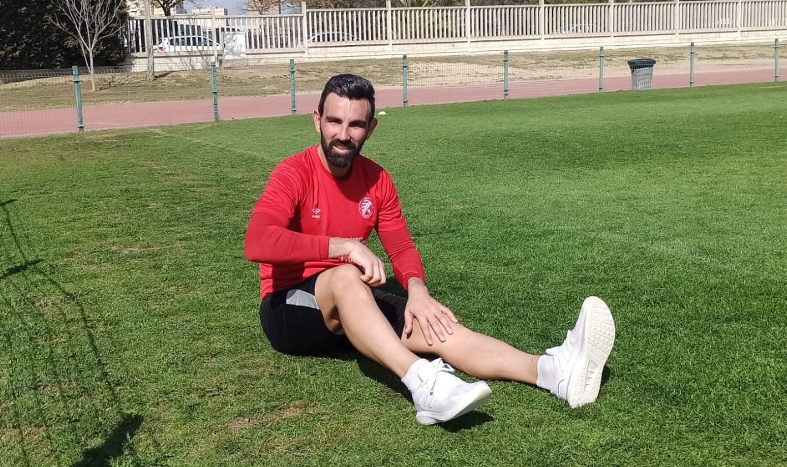 José Manuel Camacho, este jueves en el césped del Pepe Ravelo.