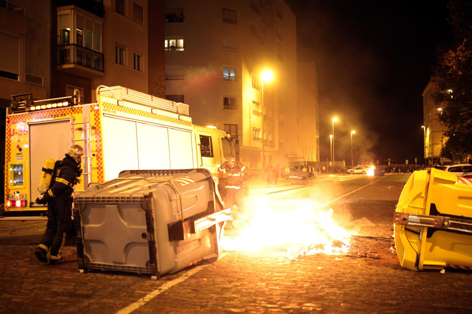 Disturbios en la manifestación de Cádiz