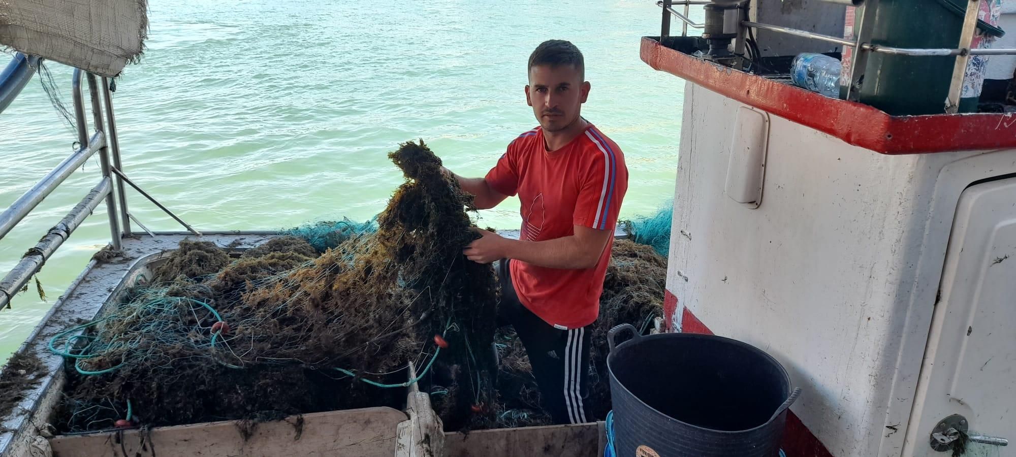 Pescadores de Conil denuncian que las capturas han caído casi un 50% en 9 años por la proliferación del alga asiática