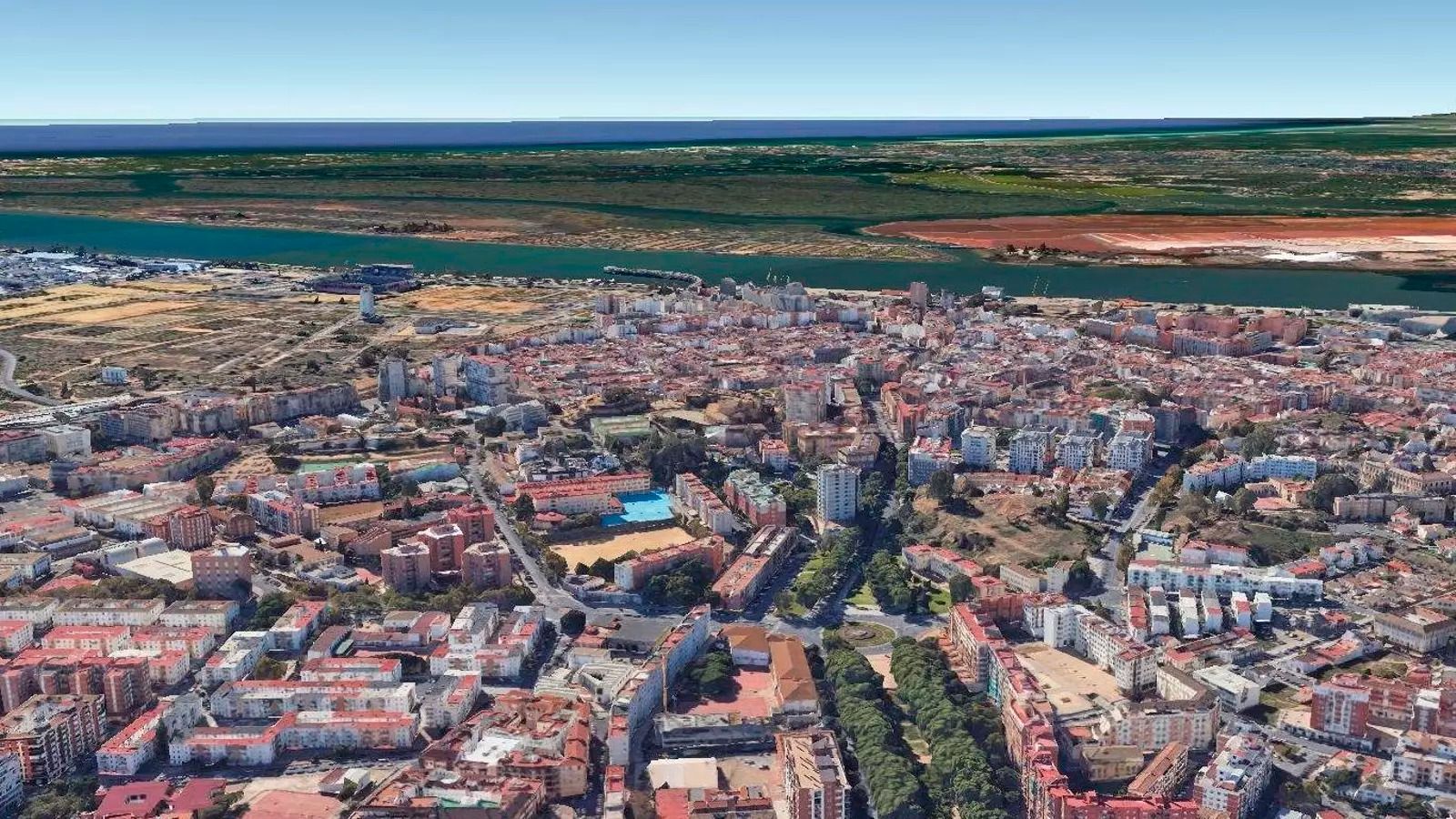 La ciudad de Huelva.