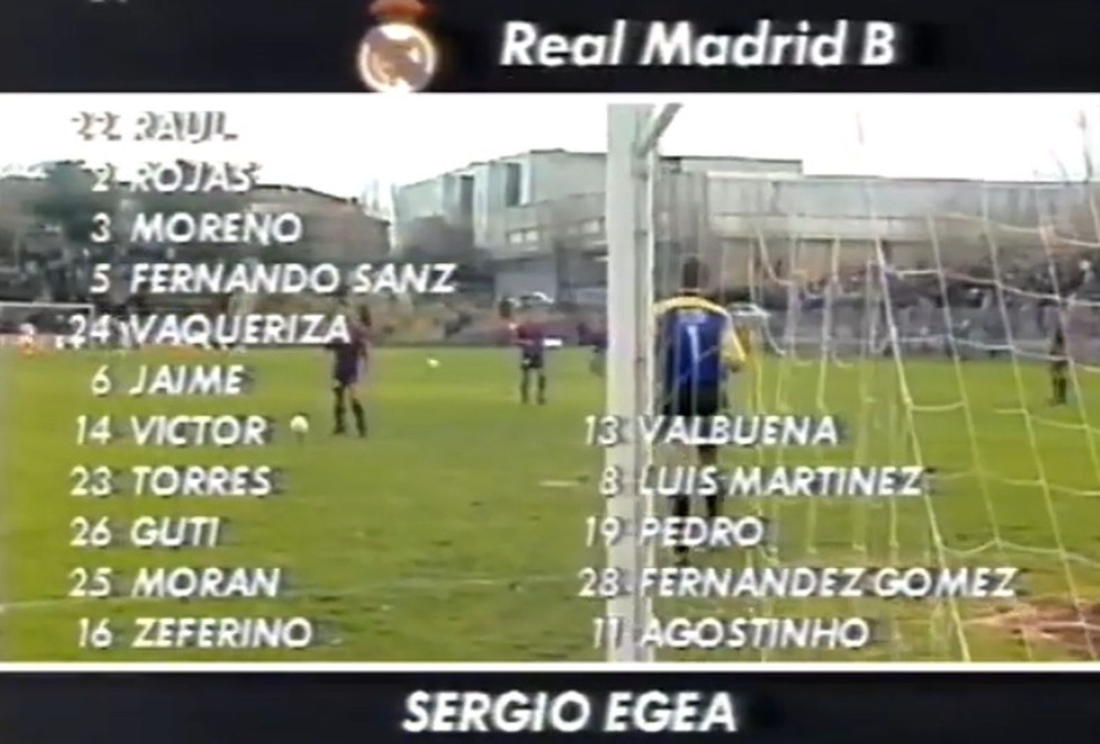 Un once inicial del Real Madrid B Castilla - Barcelona B, con Víctor y Egea.
