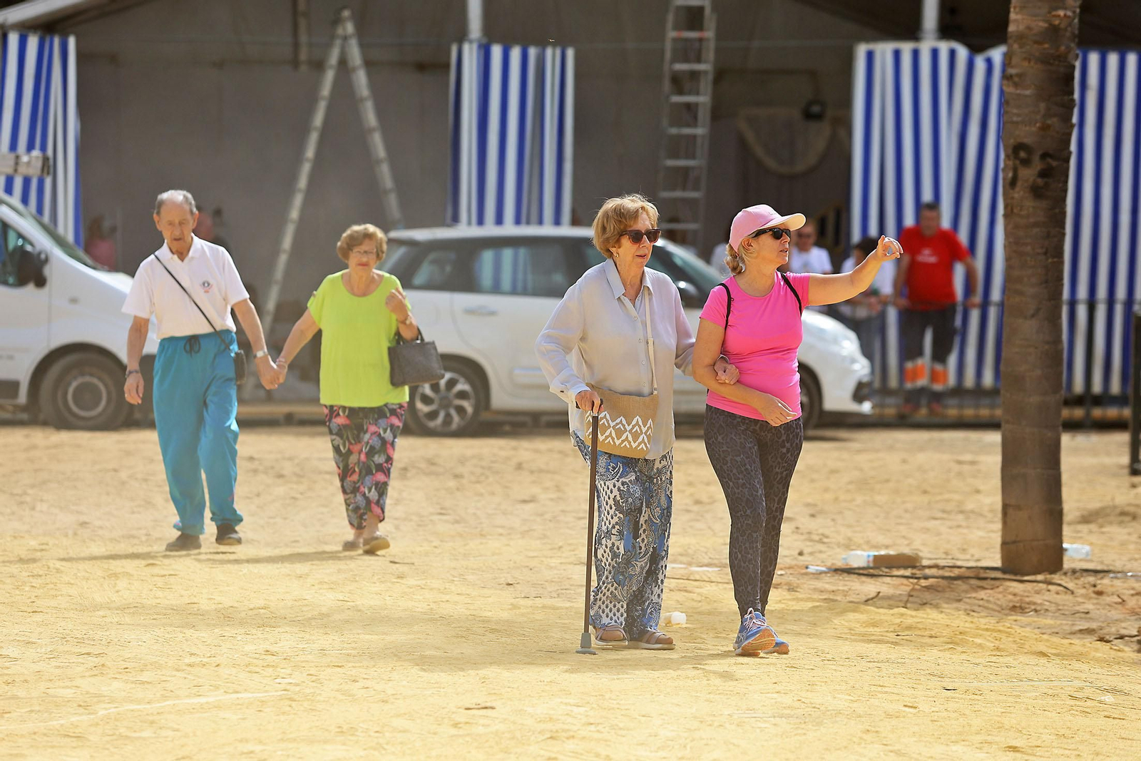 Imágenes de los preparativos en el recinto de la Feria del Caballo 2024