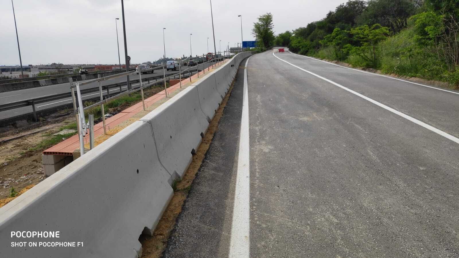 Una vista de la Cuesta del Caracol, afectada por las obras en el nudo de la Pañoleta y que se reabrió al tráfico el pasado viernes.