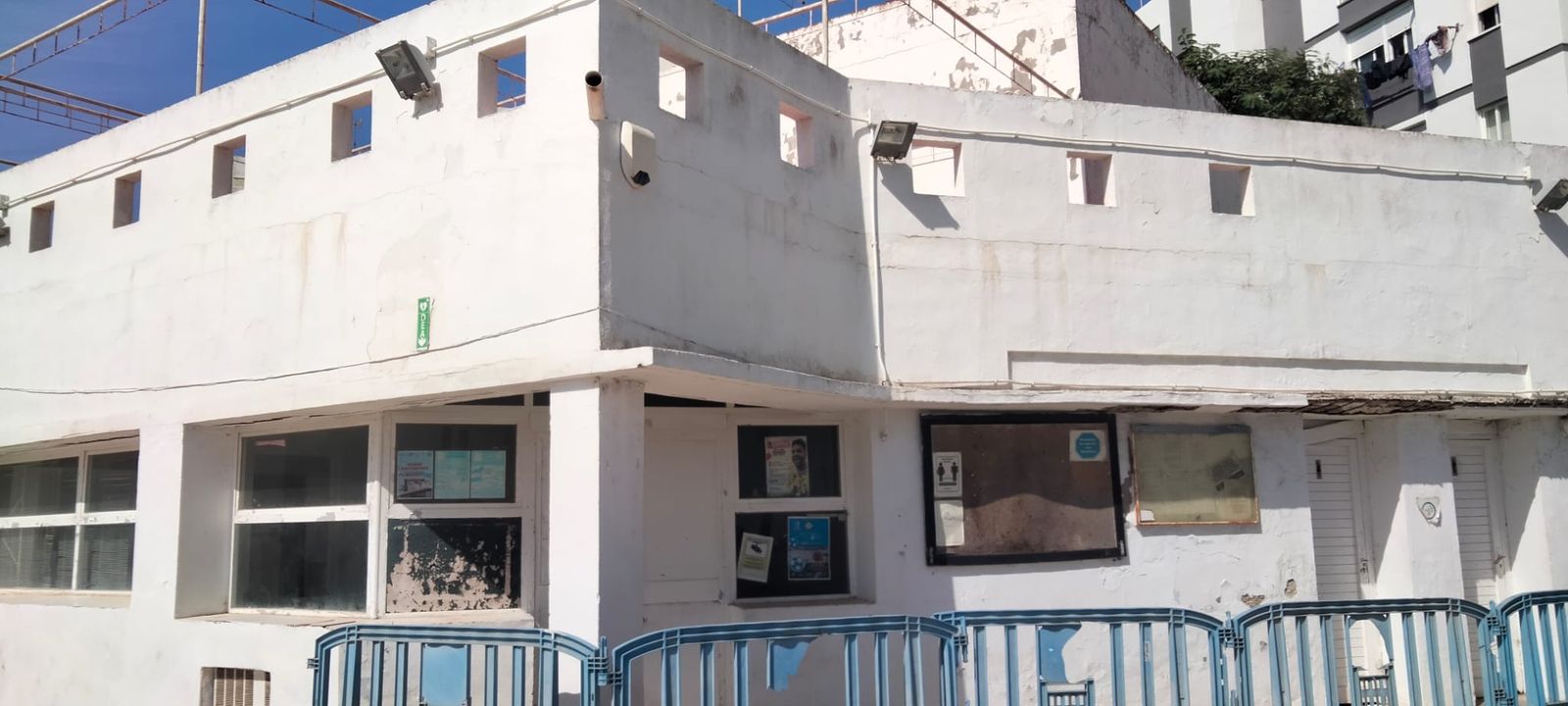 El edificio de oficinas del Irigoyen, en ruinas