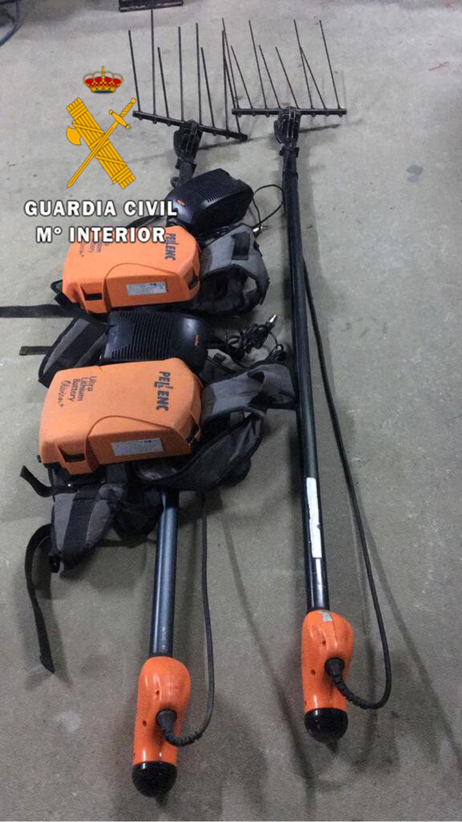 Maquinaria agrícola recuperada por la Guardia Civil.