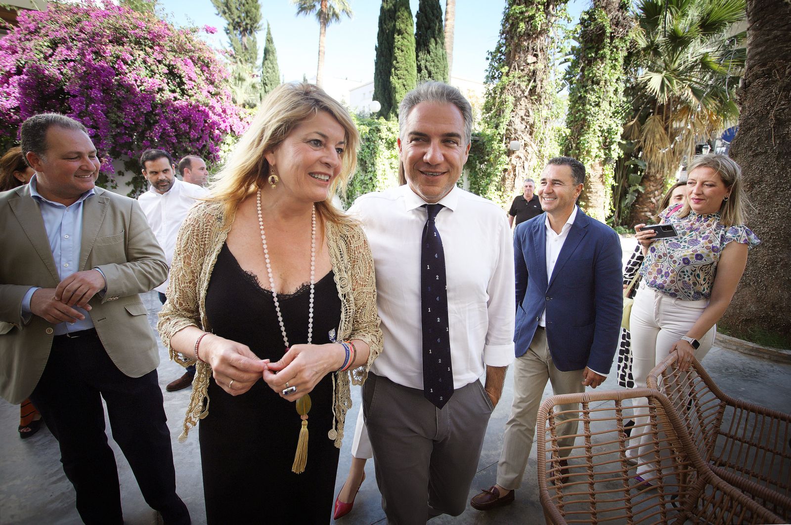 Imágenes del acto de la candidata Pilar Miranda acompañada por Elías Bendodo