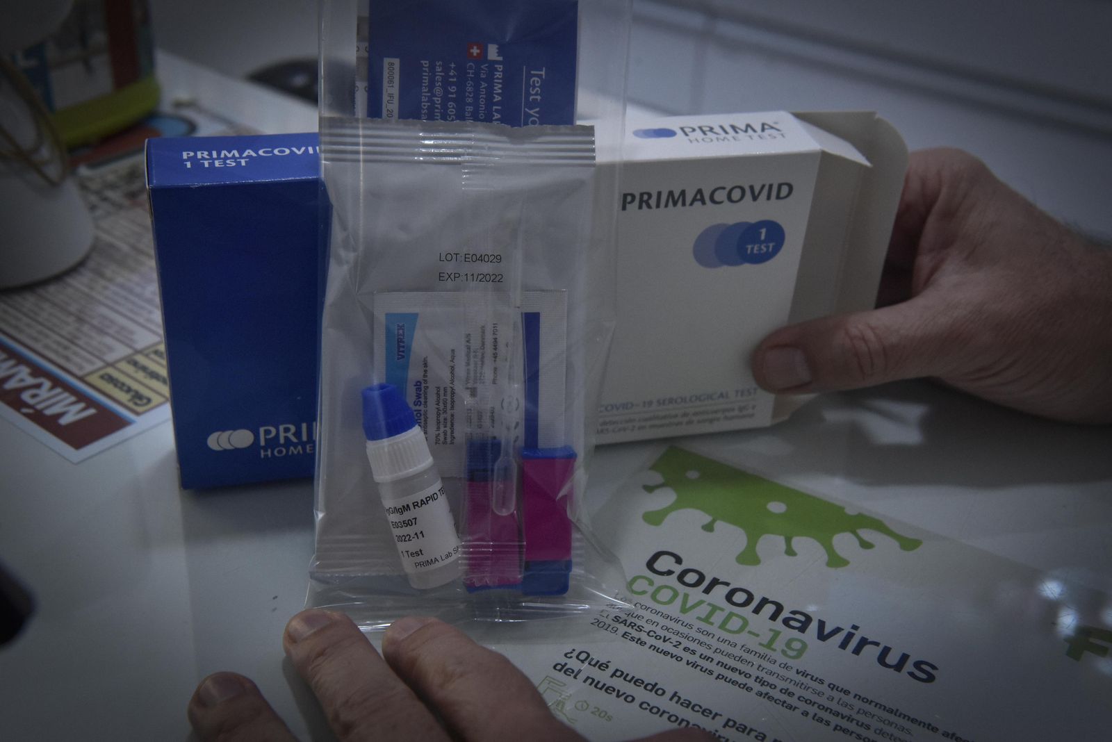 El contenido de los test de autodiagnóstico que se pueden adquirir en las farmacias.