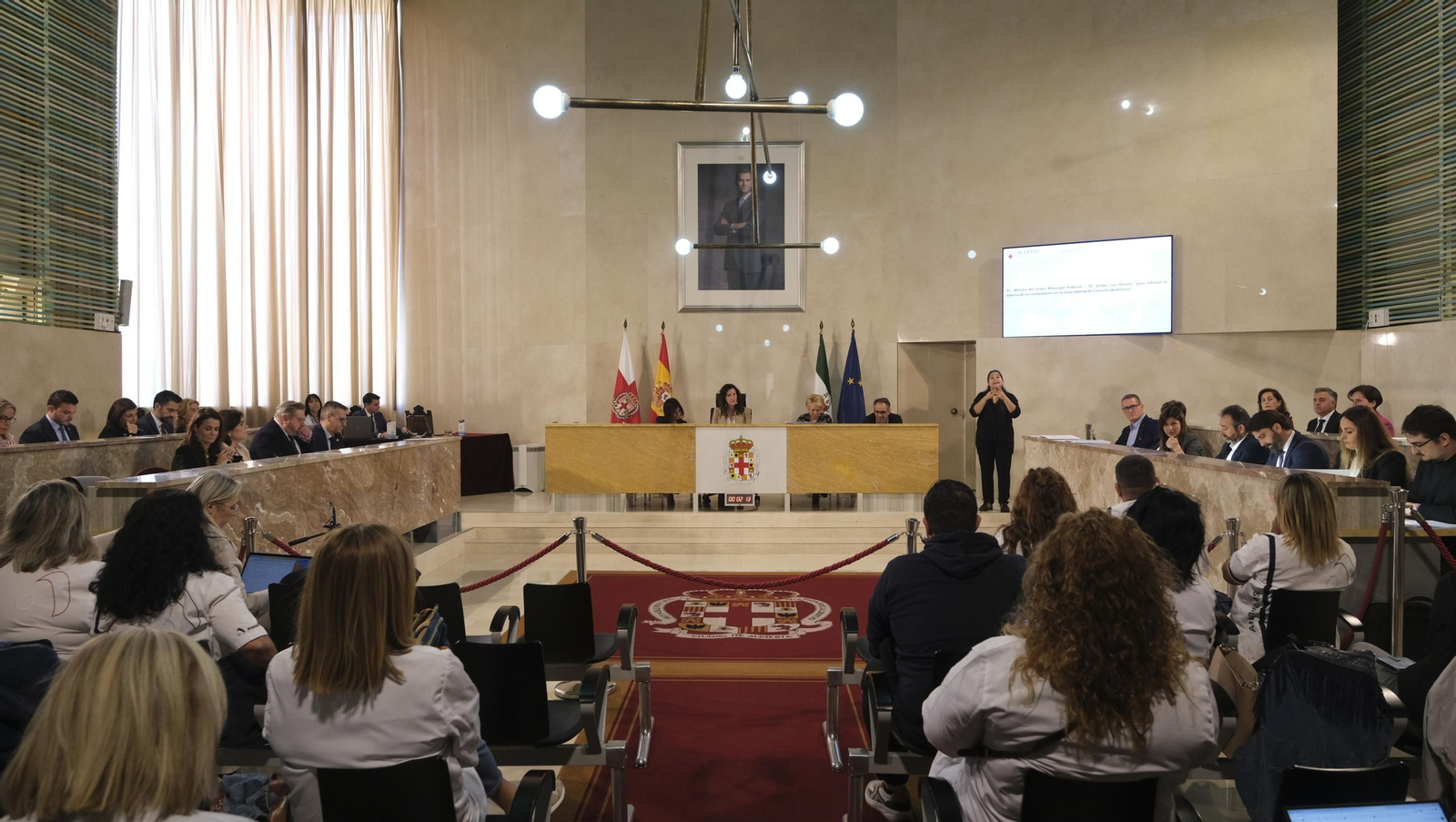 Imágenes del pleno ordinario del Ayuntamiento de Almería