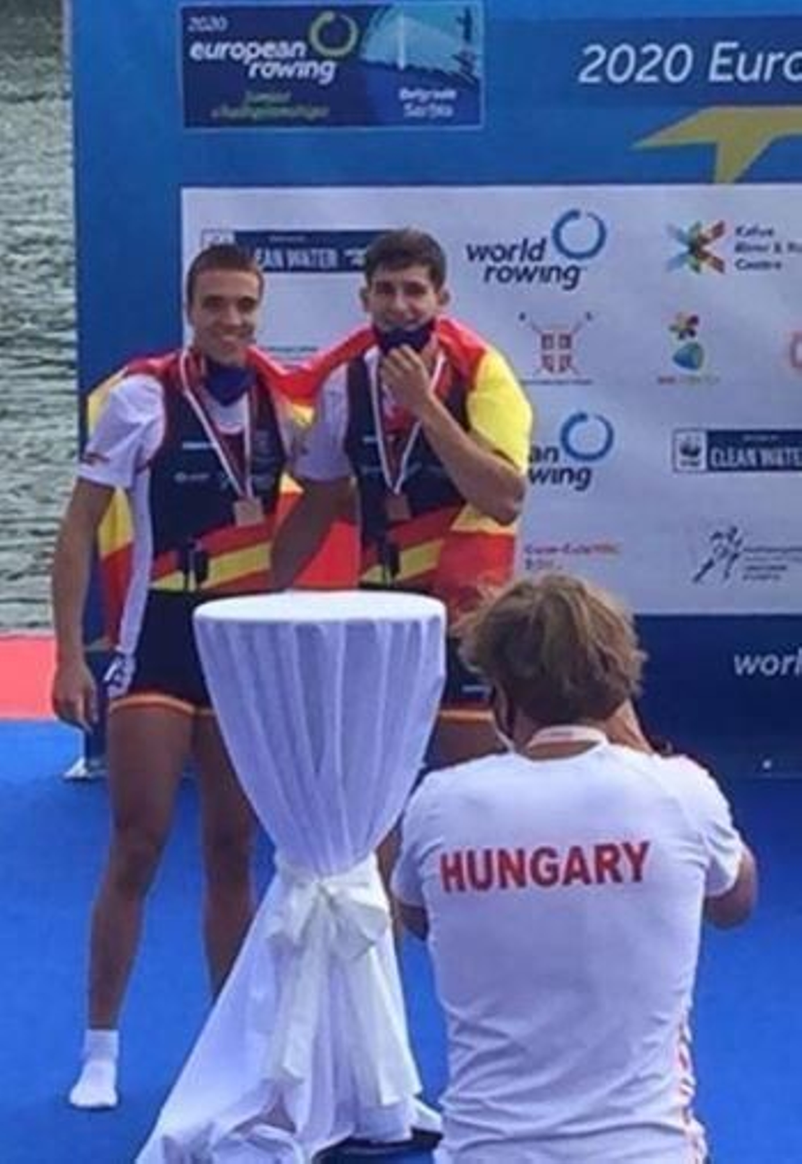 Juan Miguel Palomino y Eric Pastor, en el podio