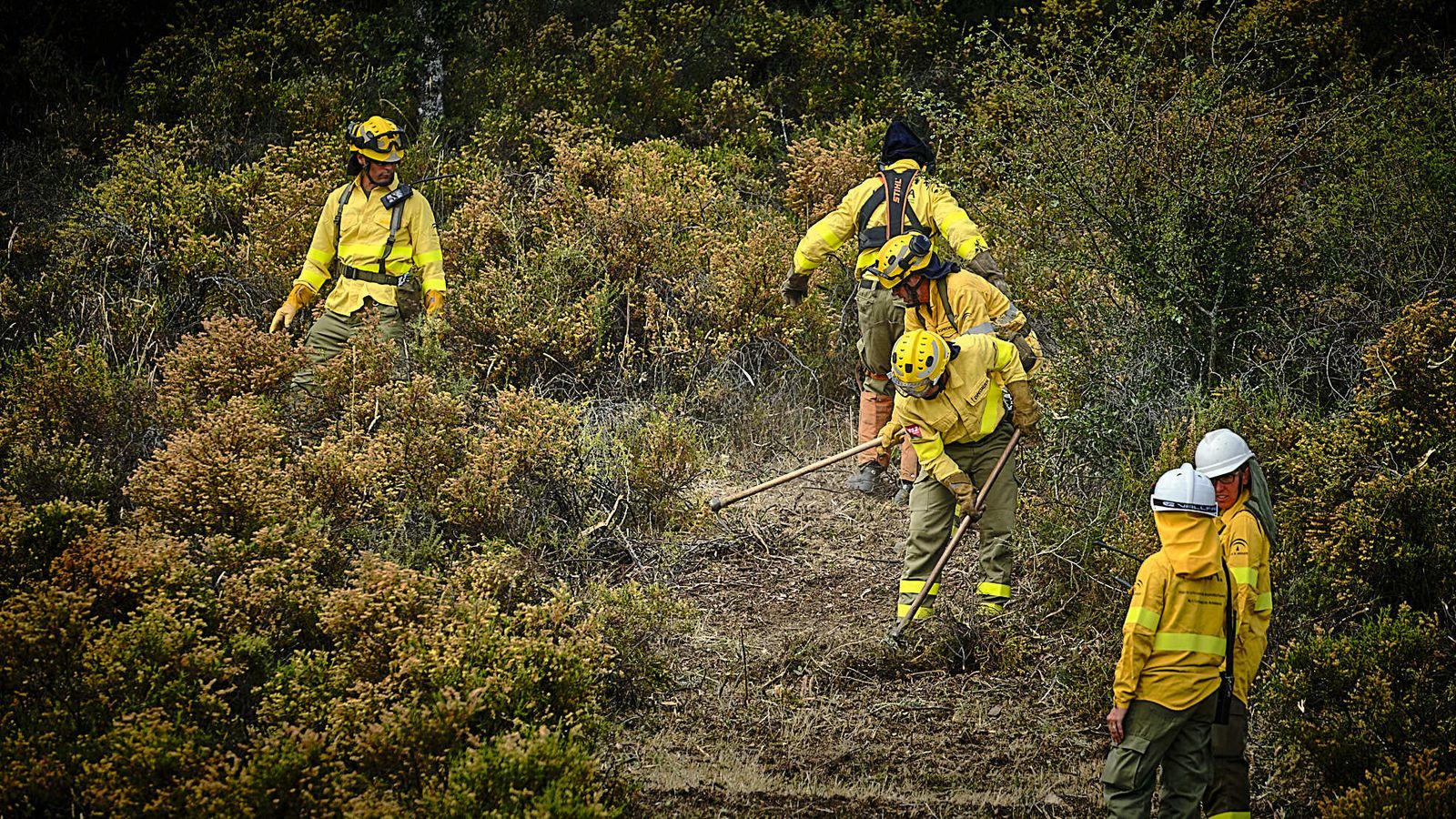 Simulacro de incendio del CEDEFO de Algodonales.