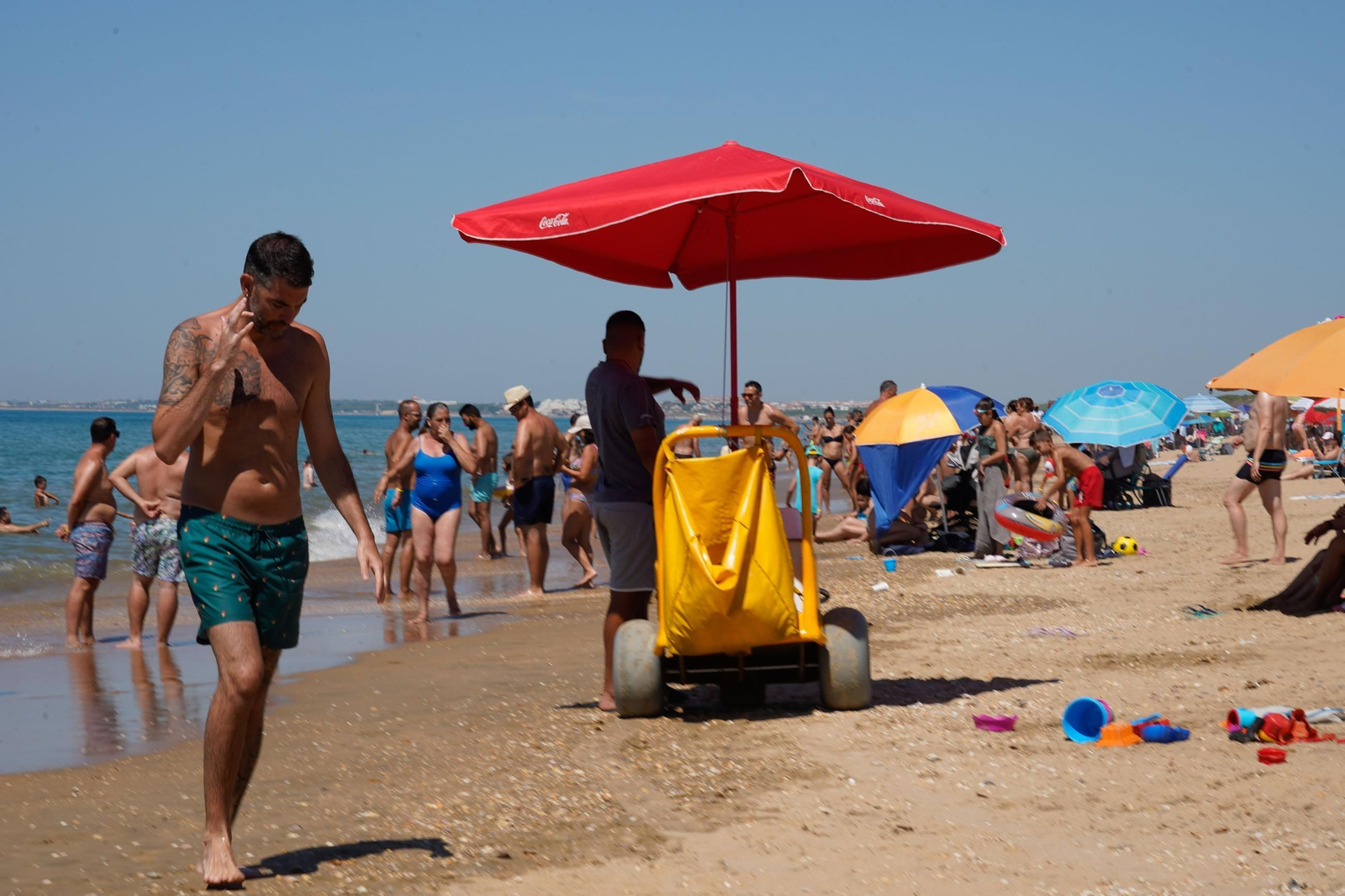 Imágenes de las playas de Huelva el sábado 17 de agosto