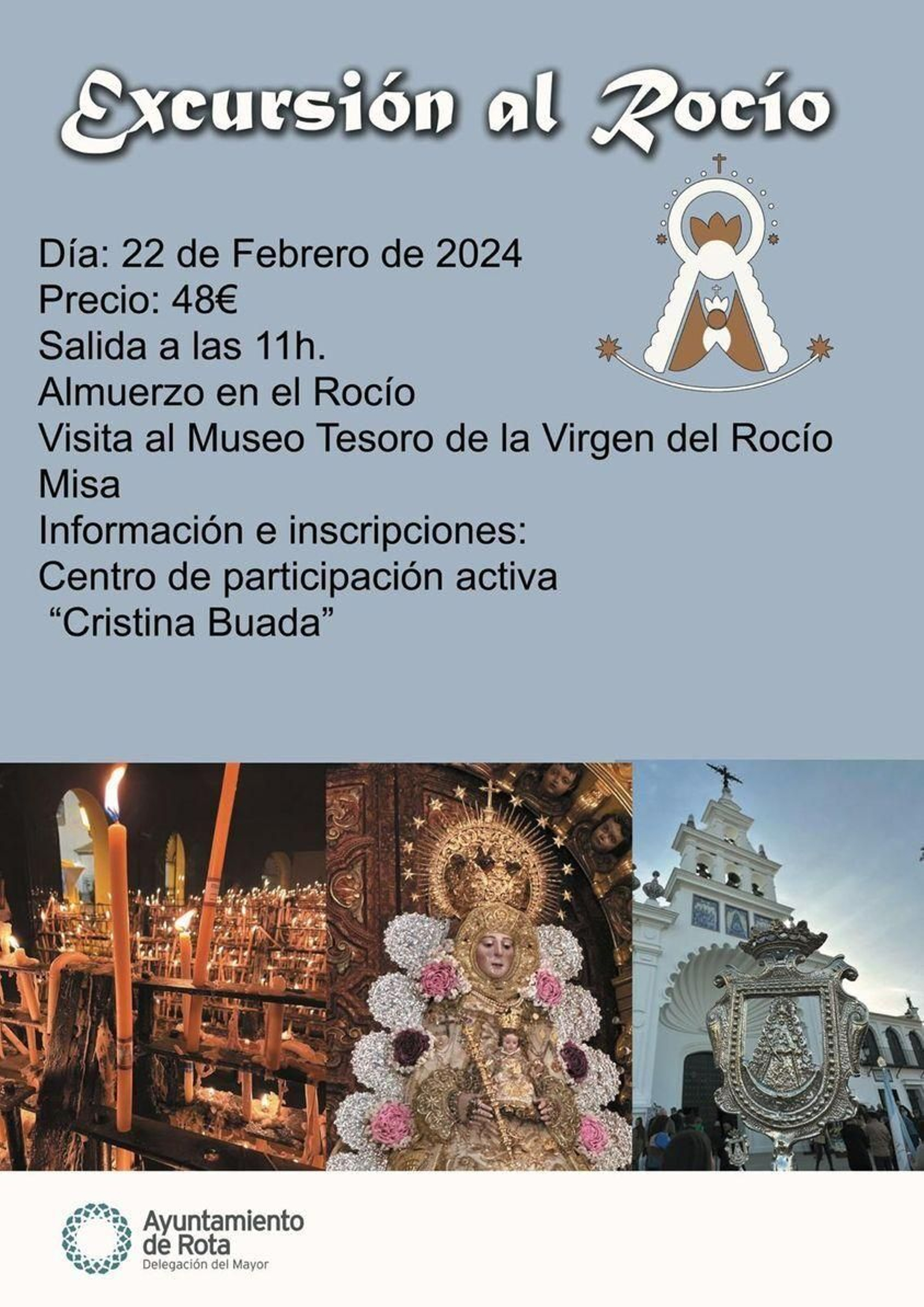 Cartel de la excursión a la aldea del Rocío. Cartel de la excursión a la aldea del Rocío.