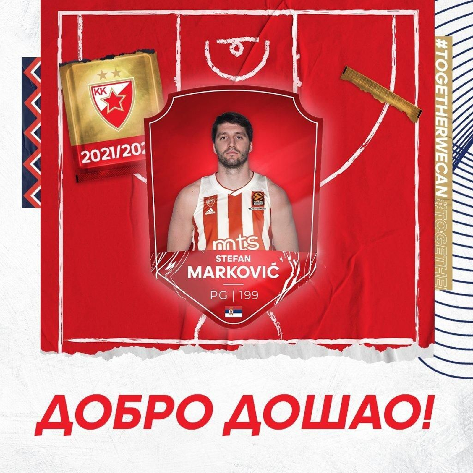 Stefan Markovic, jugador del Estrella Roja.