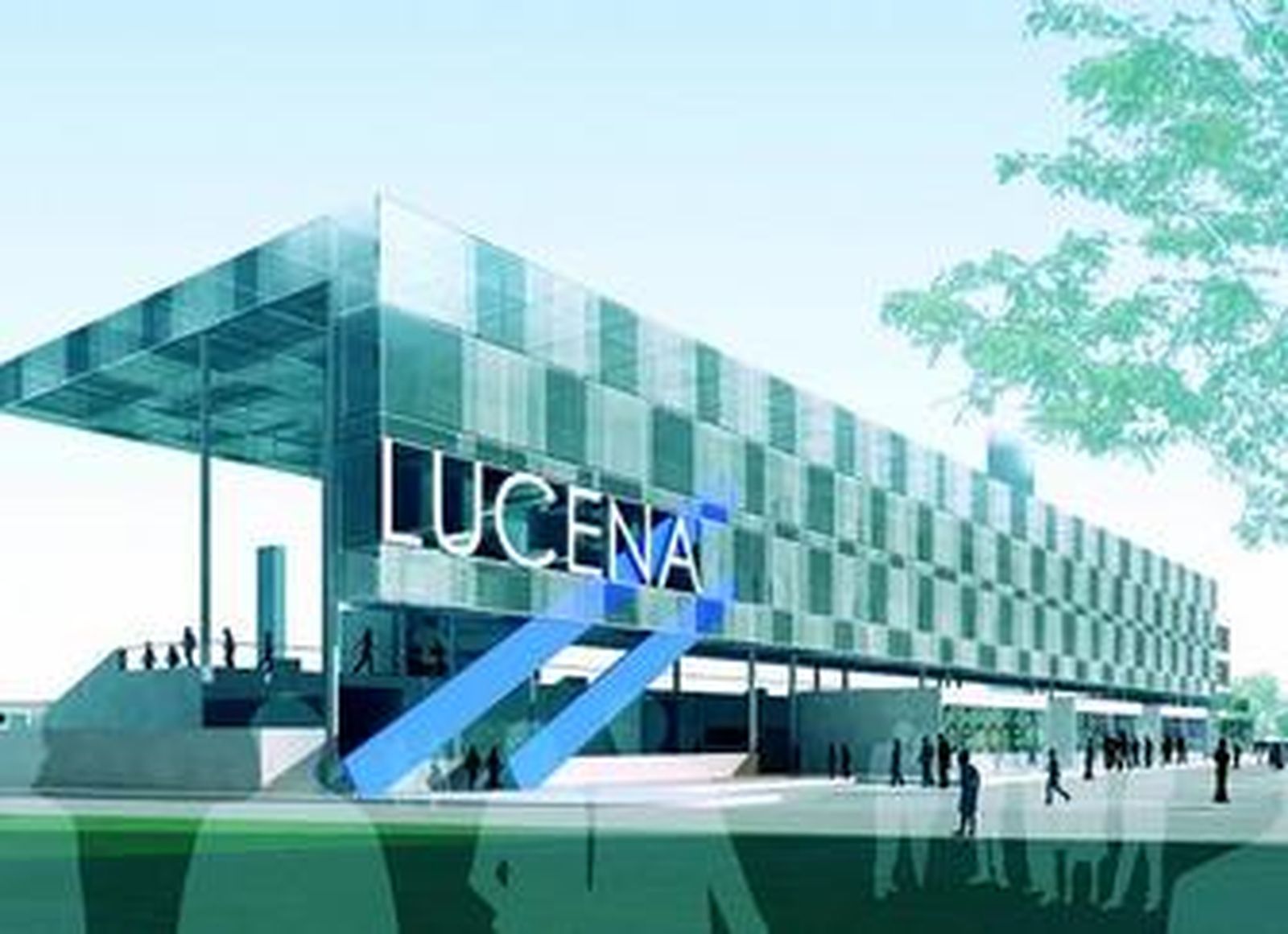 Detalle gráfico que muestra cómo quedaría el nuevo campo de fútbol de la ciudad lucentina.