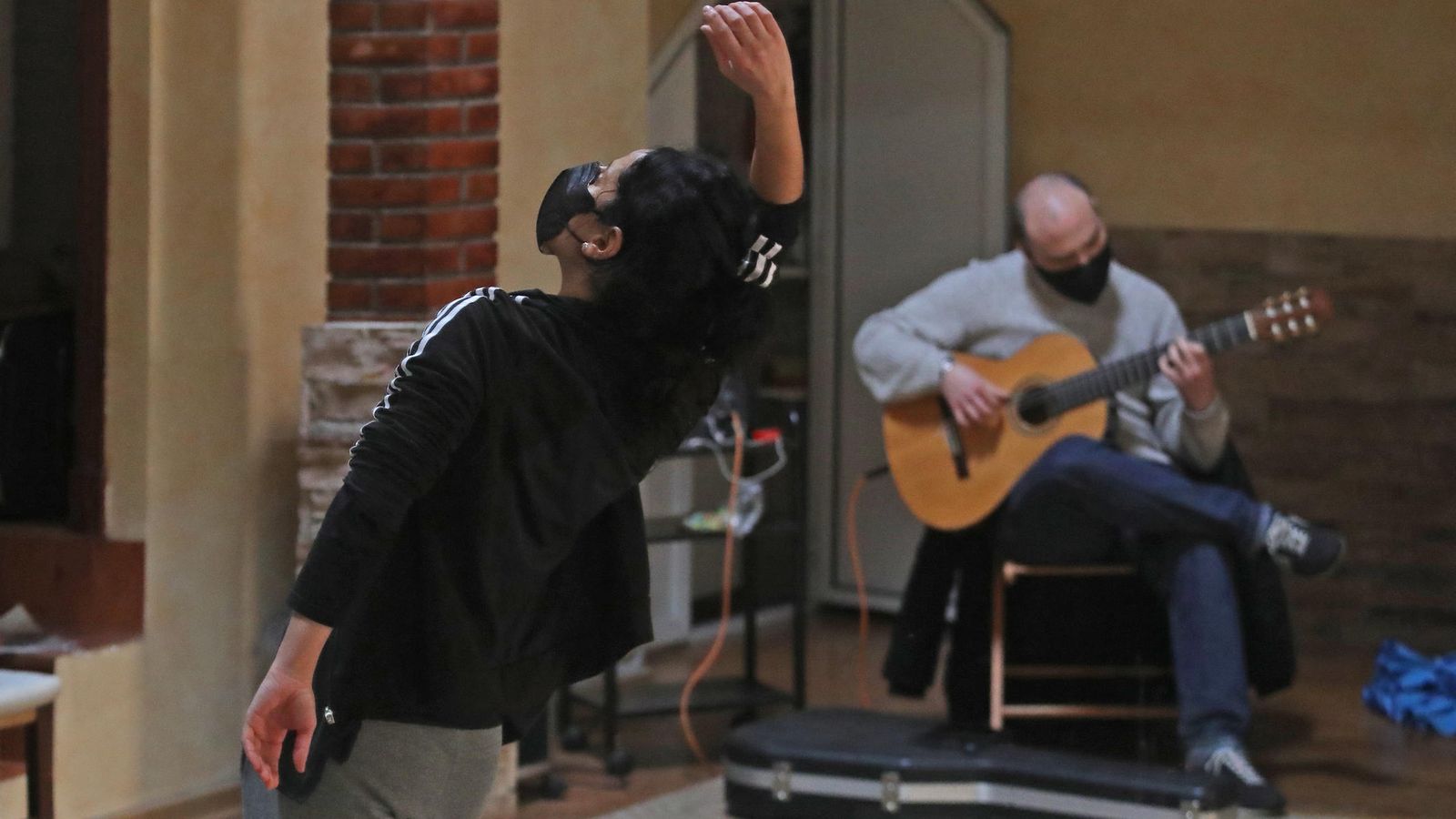 Otro momento del ensayo.